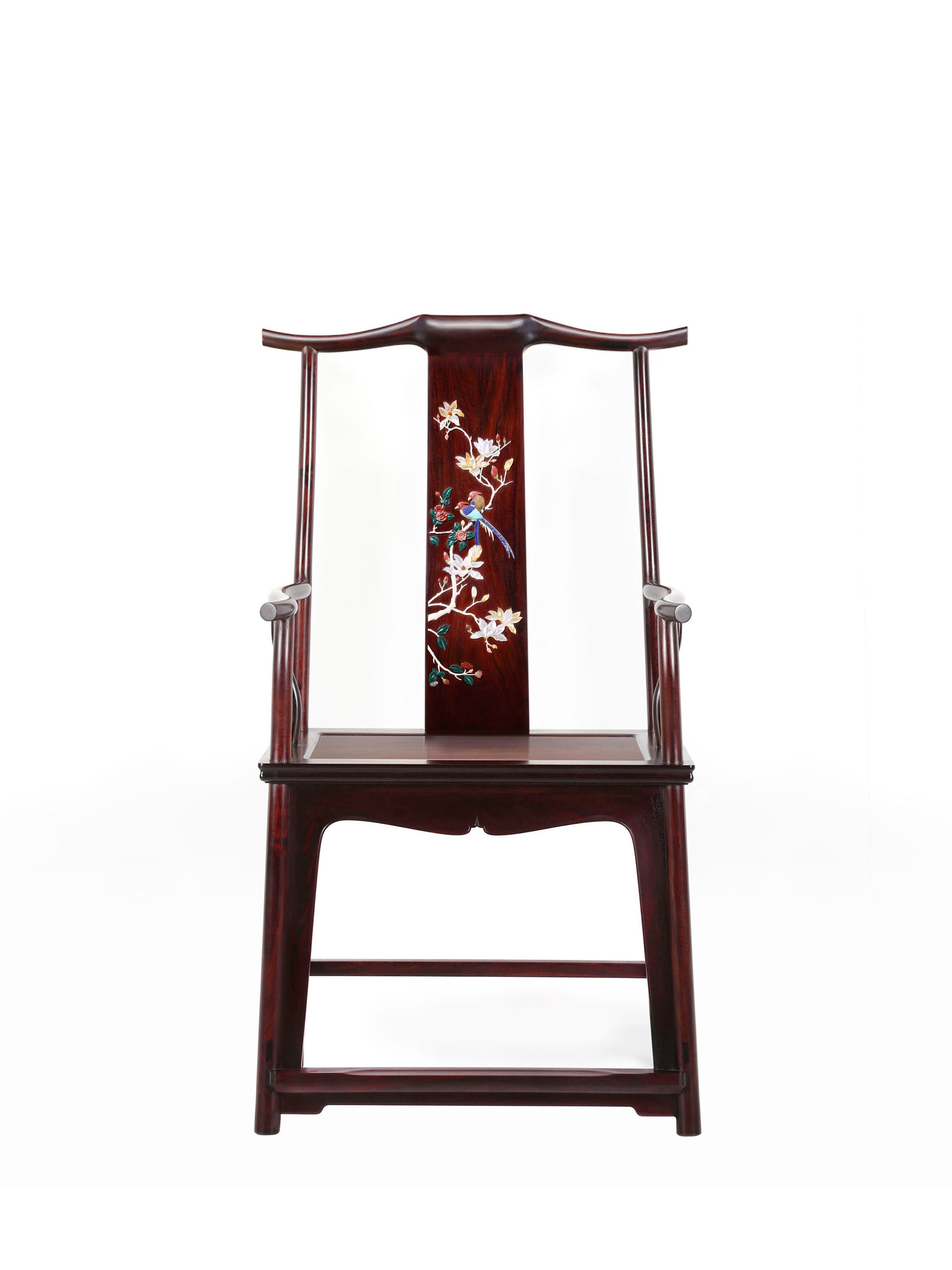 Inlaid Four-Out-of-the-Head Official Hat Chair