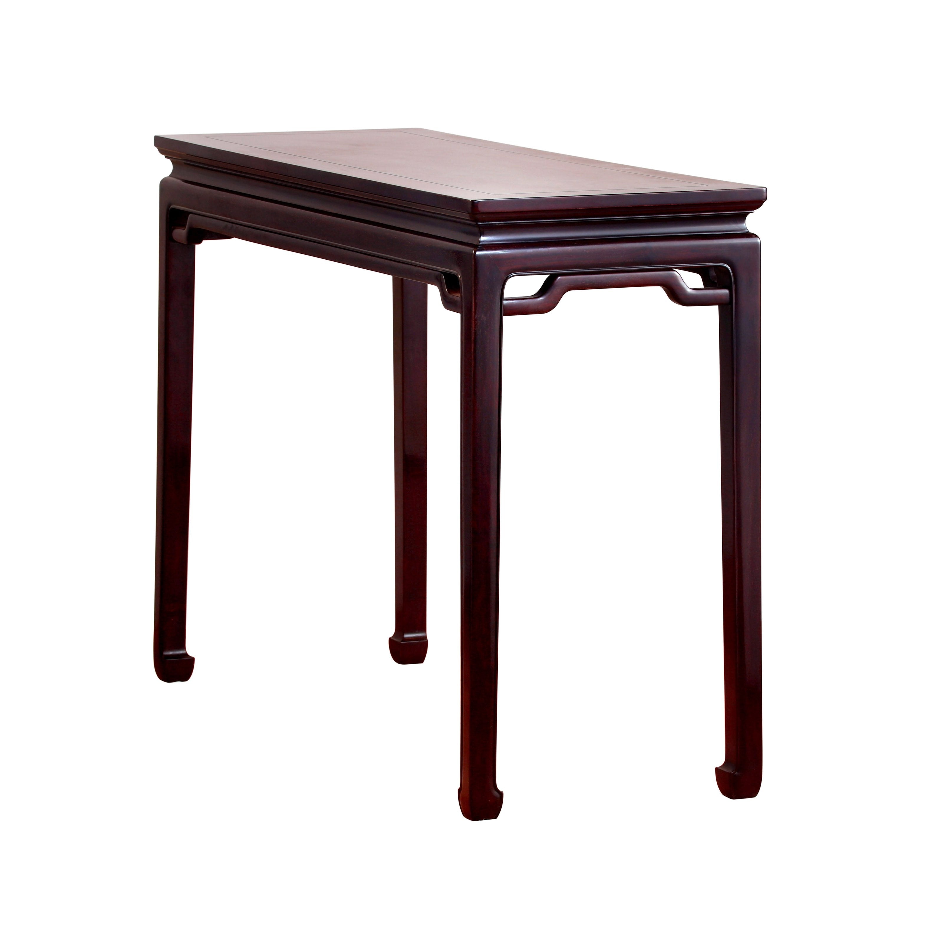 High-waisted, curved-back stretcher, horseshoe-shaped foot table