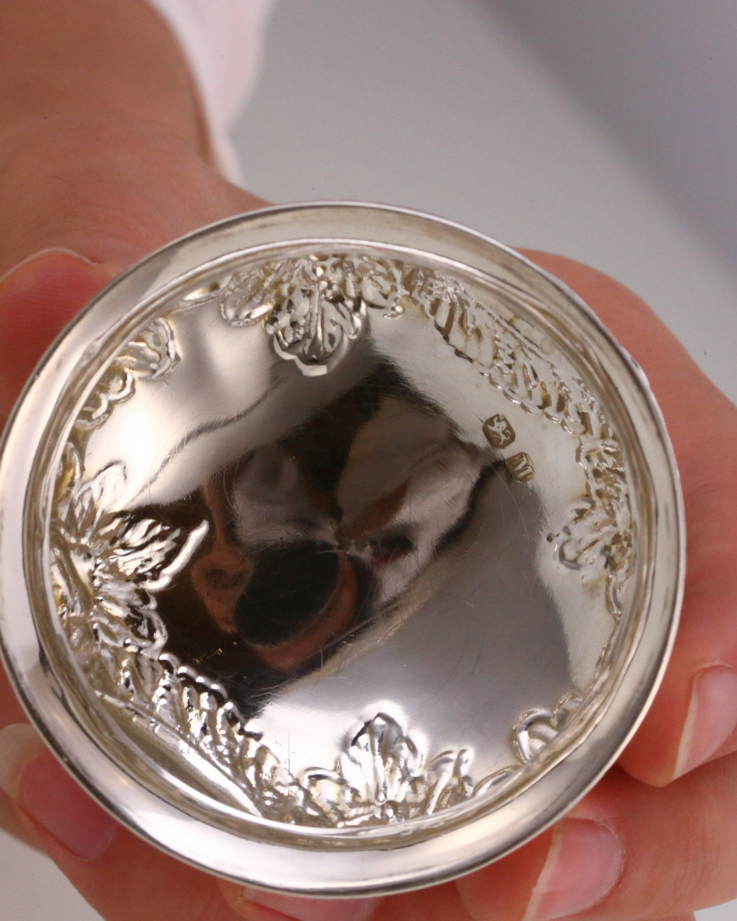 19th-century British sterling silver tea caddy