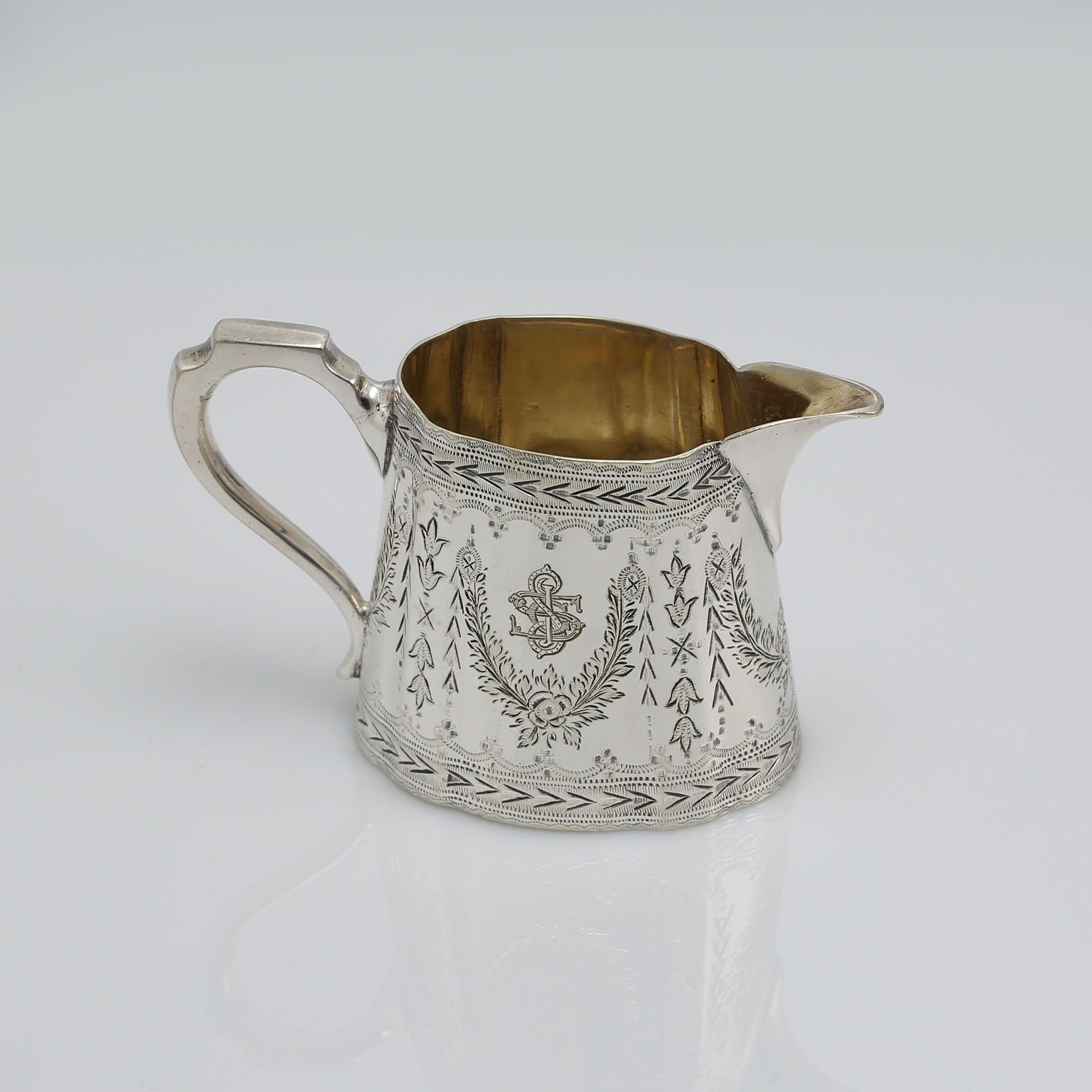 19th-century British silver kettle