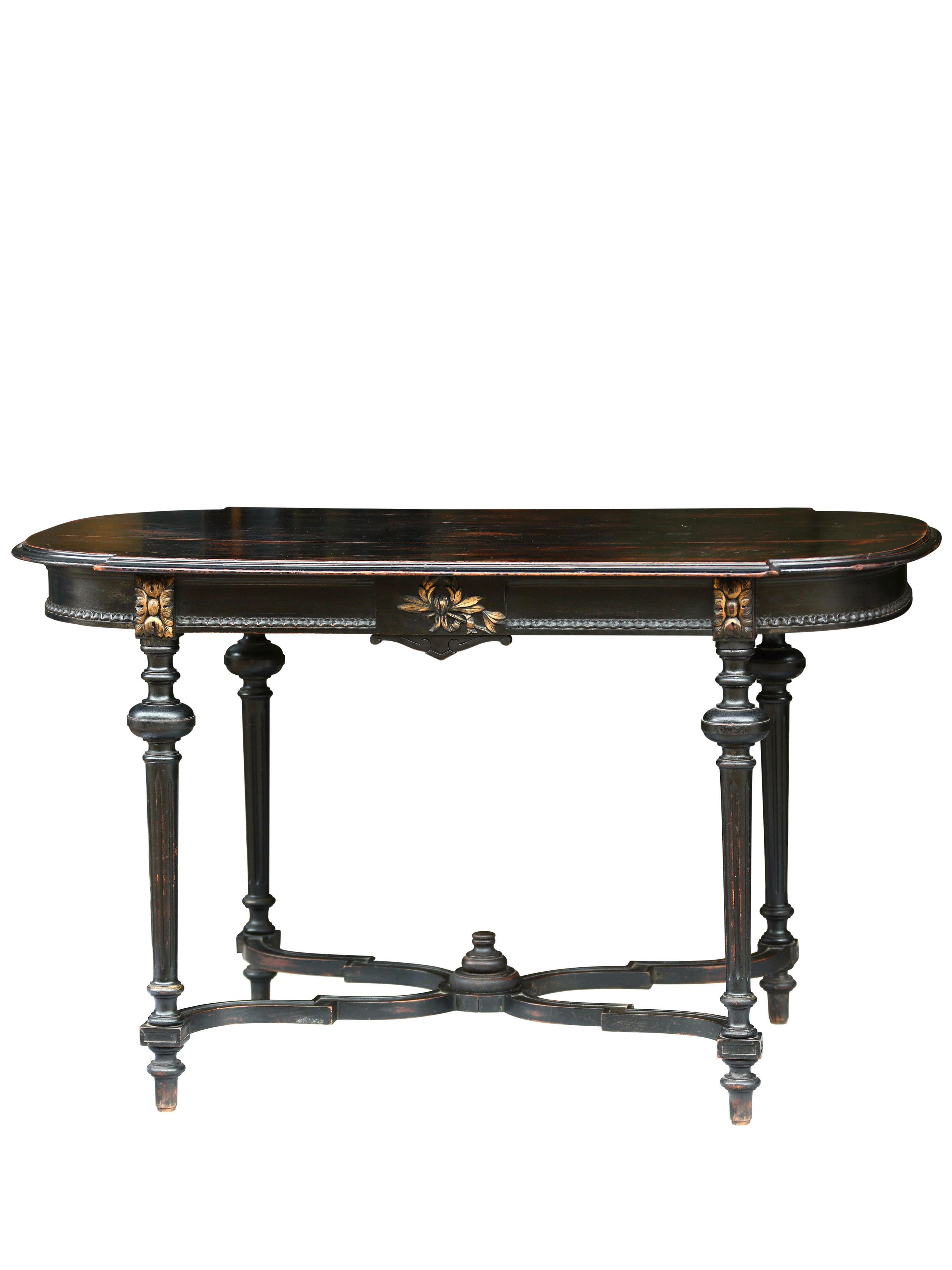 19th-century British four-legged tea table