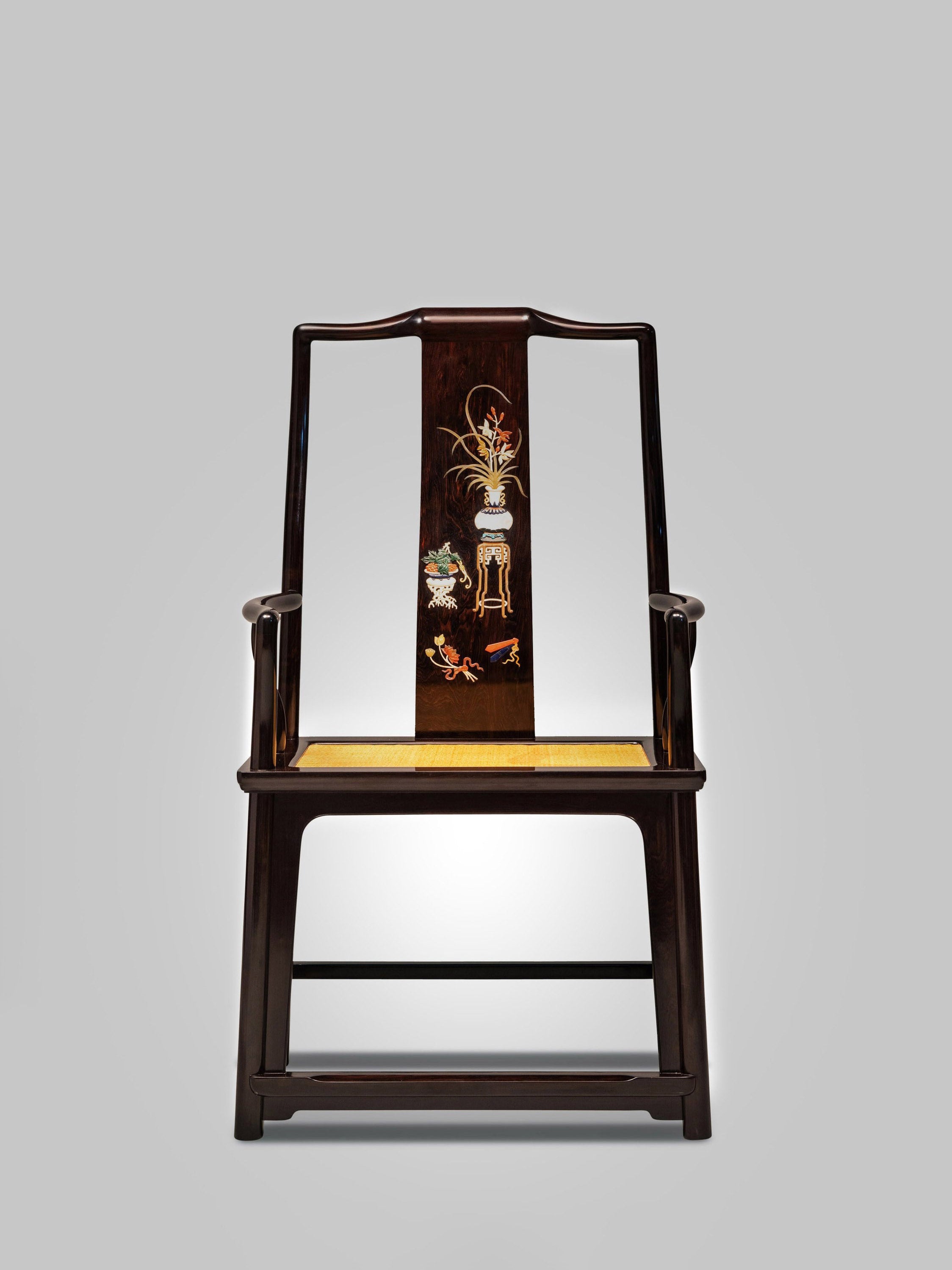 Inlaid Antique Chair/Official Hat Chair