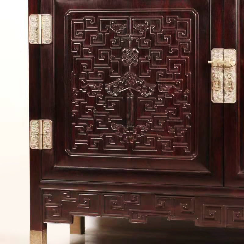 Bookcase with dragon/passionflower pattern and rim