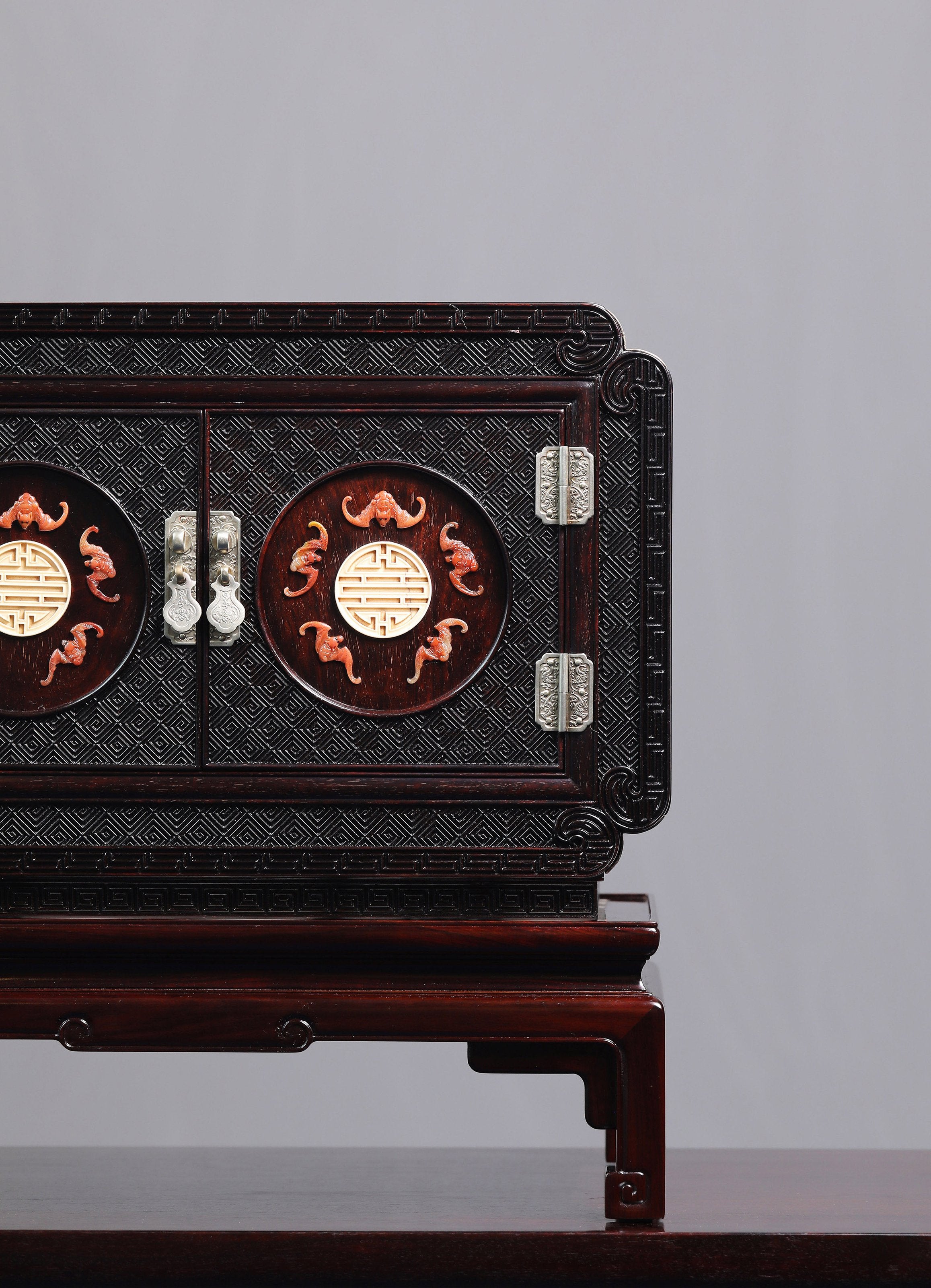 Jade-inlaid Five Blessings Treasure Chest