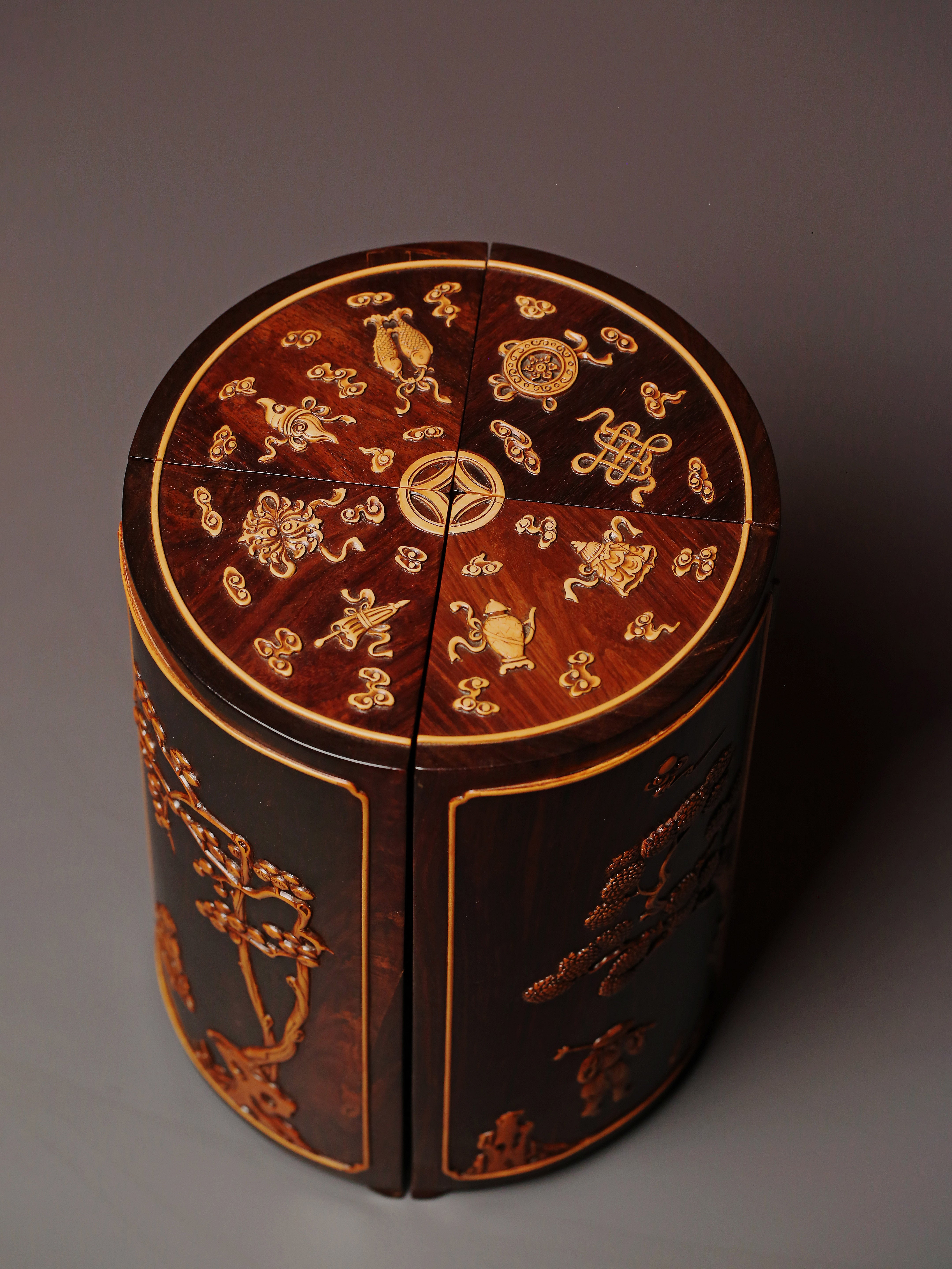 Eight Treasure Round Cabinet