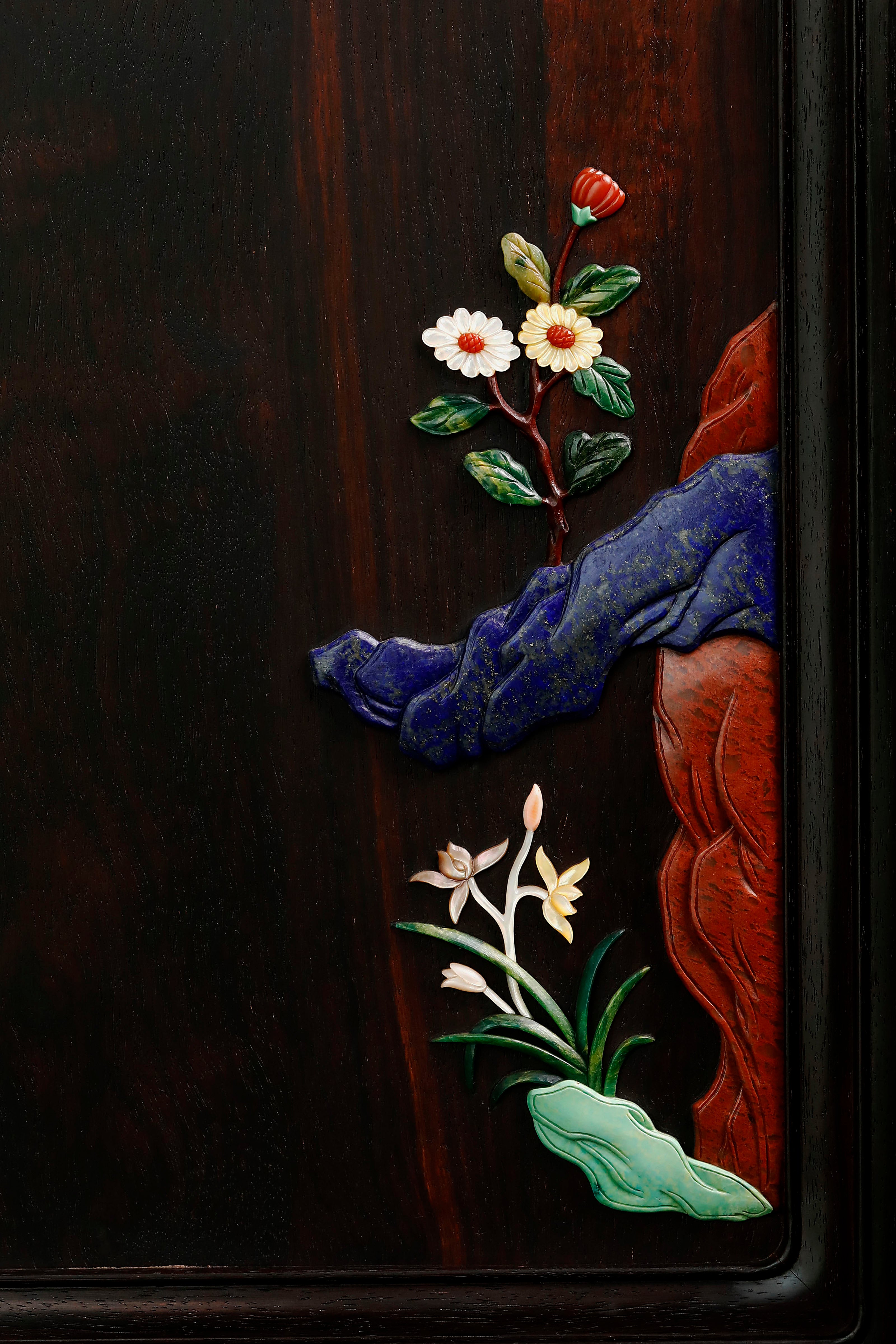 Inlaid Crane Screen