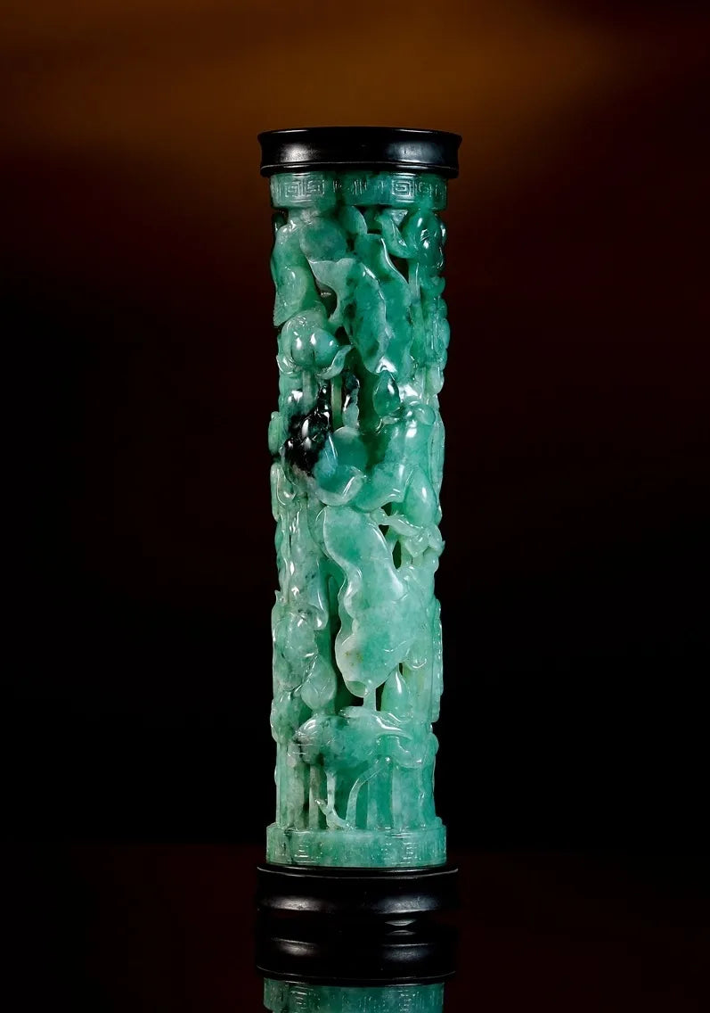 Rosewood Inlaid Scholar and Phoenix Pattern Screen