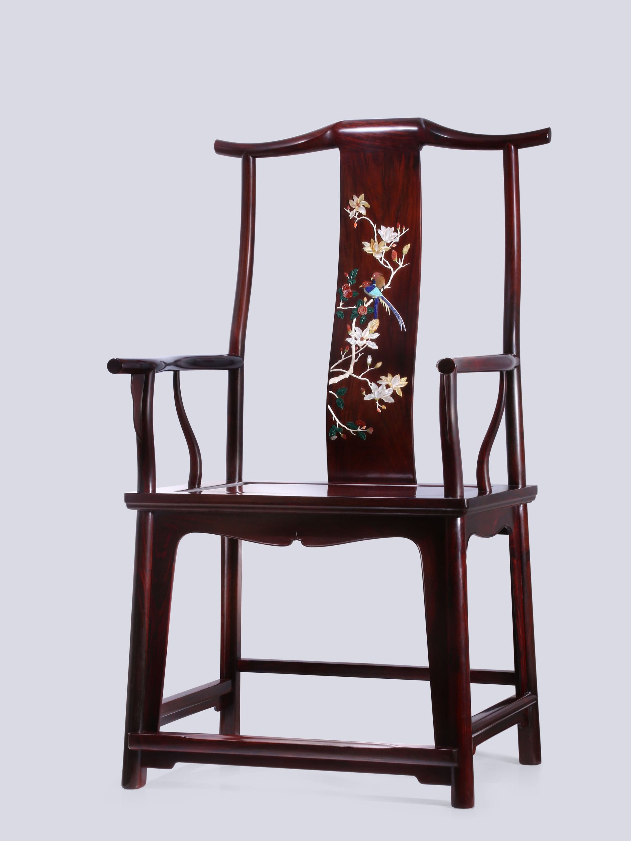 Inlaid Four-Out-of-the-Head Official Hat Chair