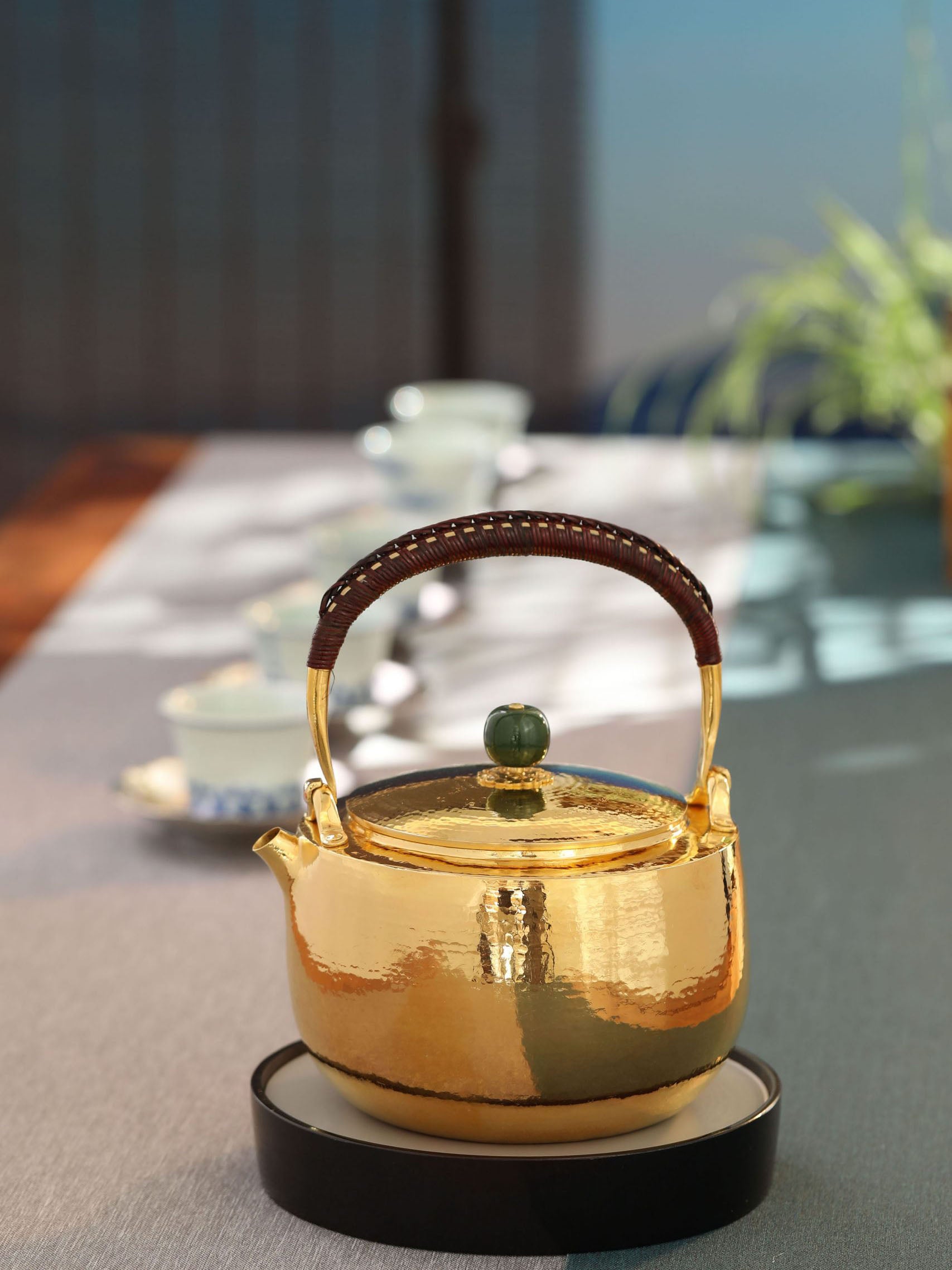 Kitamura-style pure gold and gold-plated silver teapot