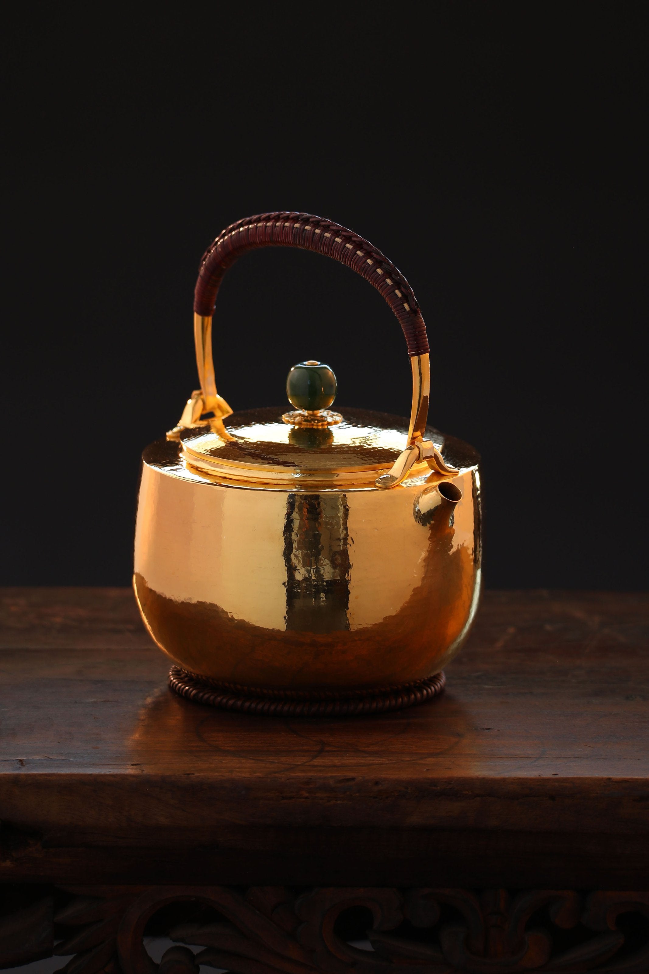 Kitamura-style pure gold and gold-plated silver teapot