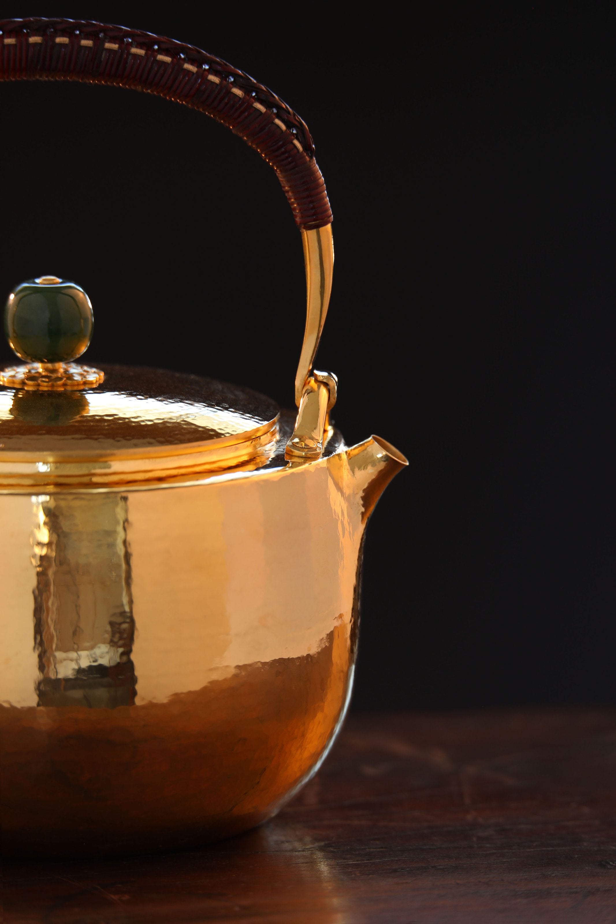 Kitamura-style pure gold and gold-plated silver teapot