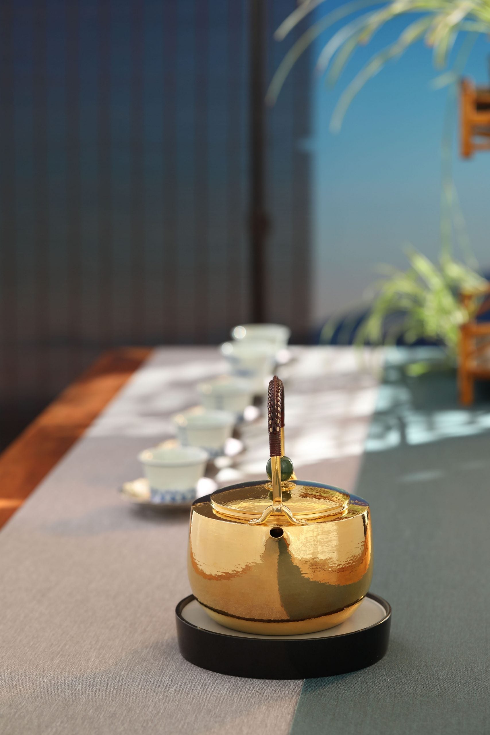 Kitamura-style pure gold and gold-plated silver teapot