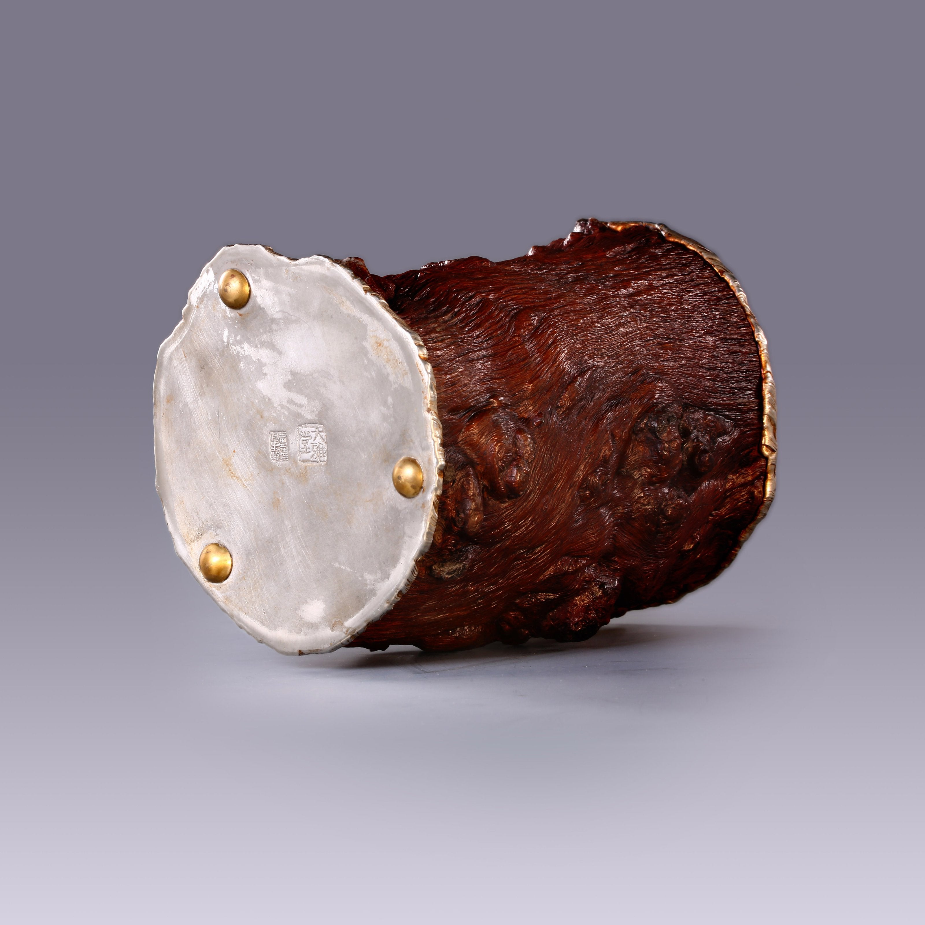 Benguzhi Rongxi carved wood tea canister