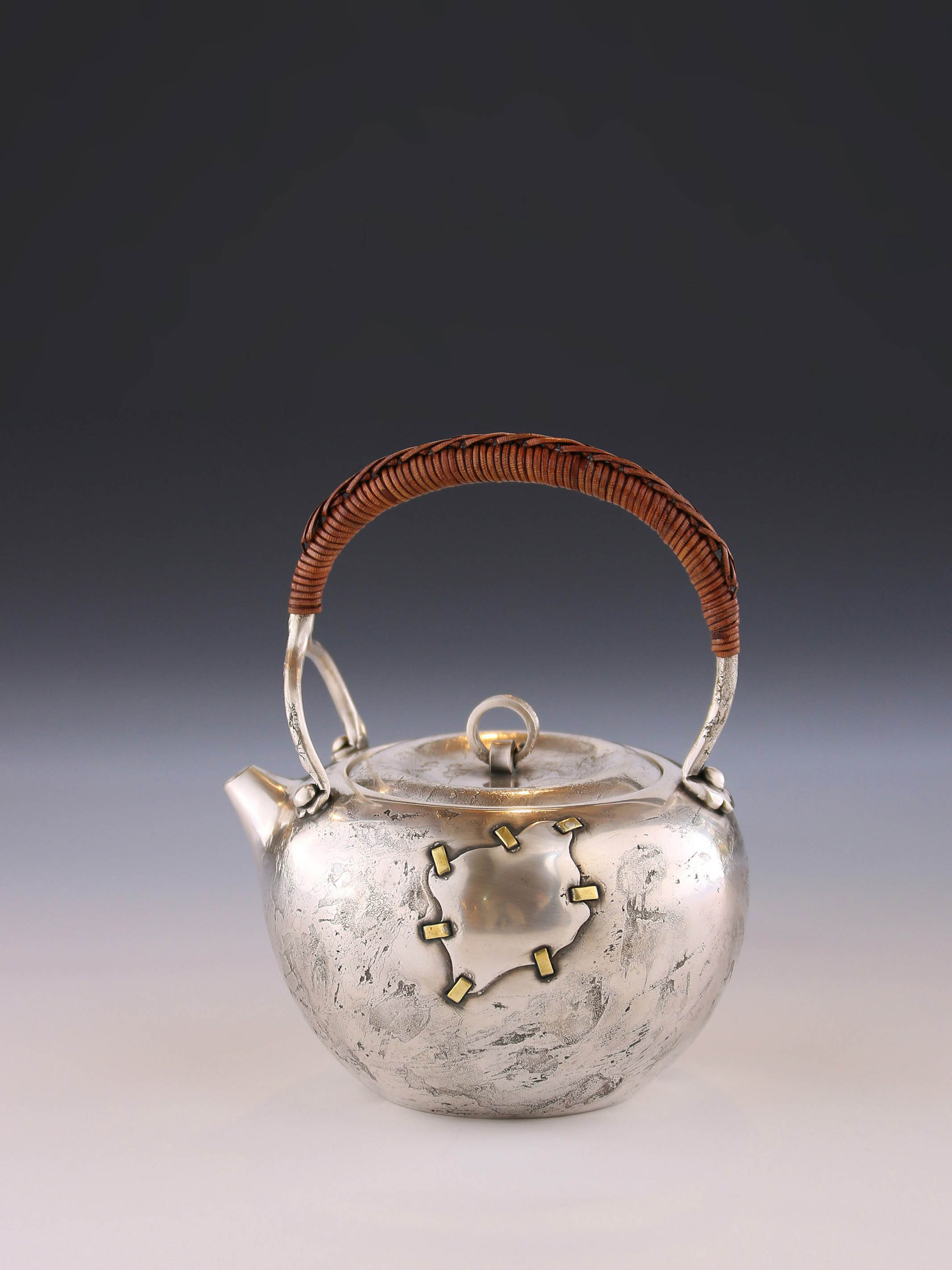 Patchwork Silver Teapot