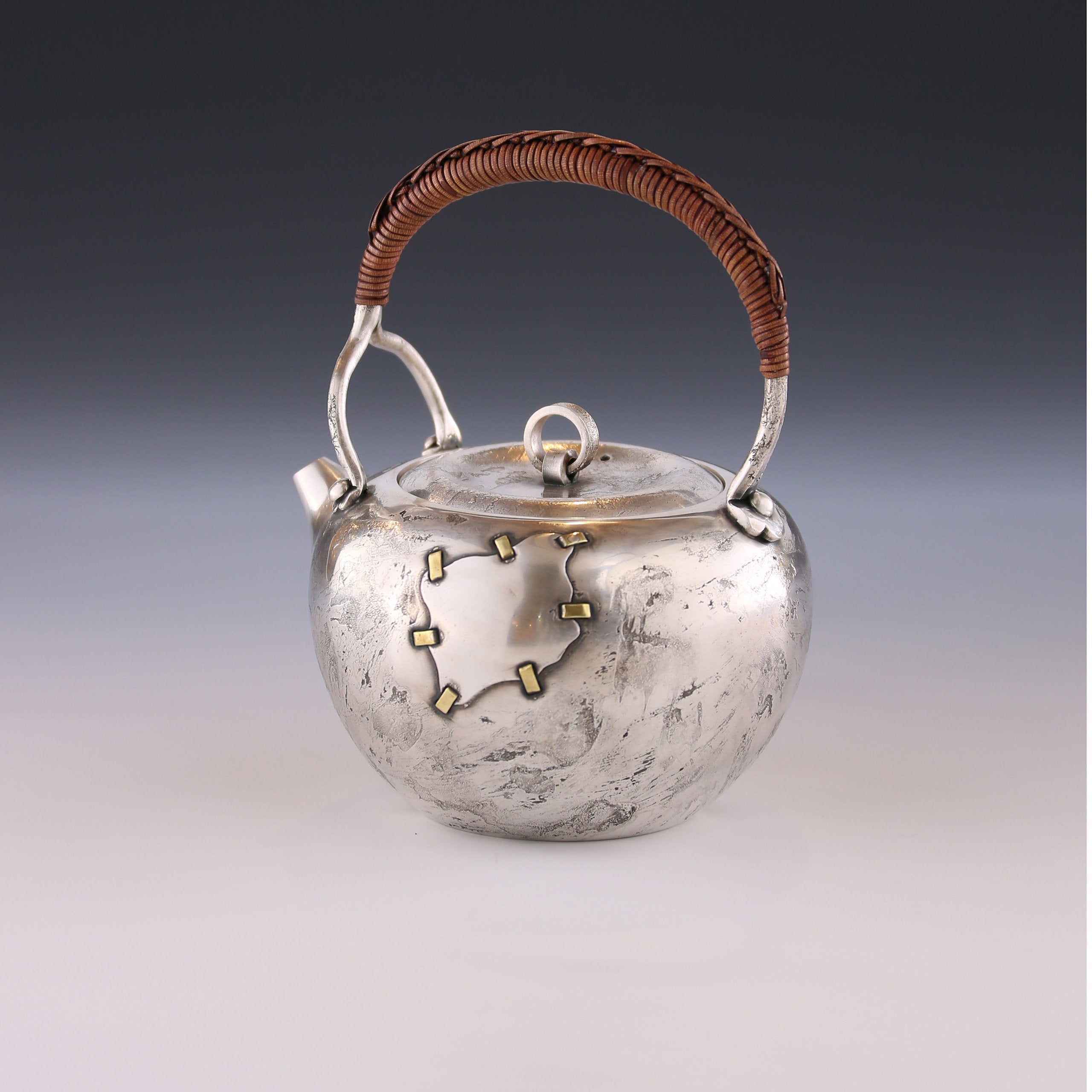 Patchwork Silver Teapot