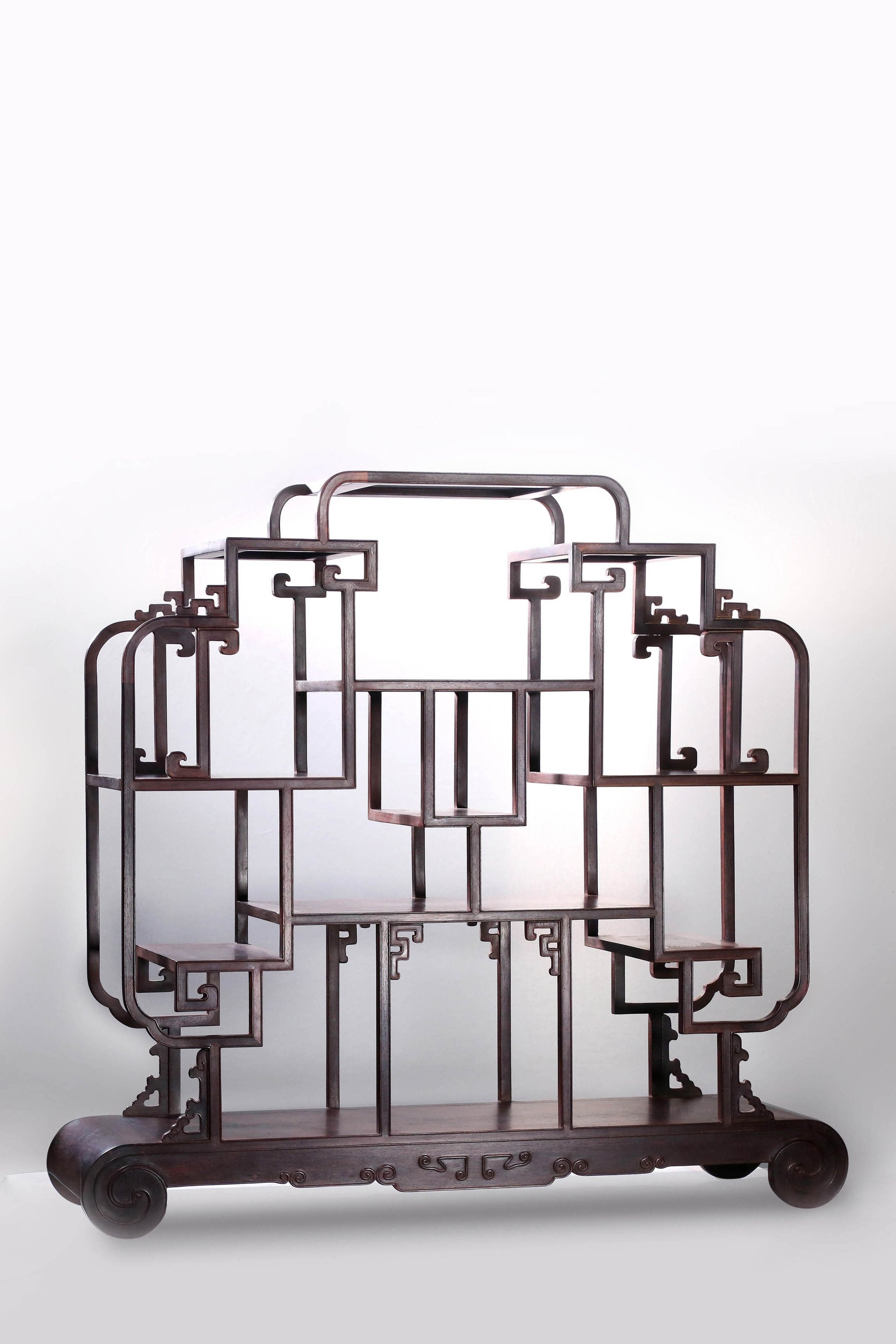 Rosewood/Purple Sandalwood Scroll Bookshelf