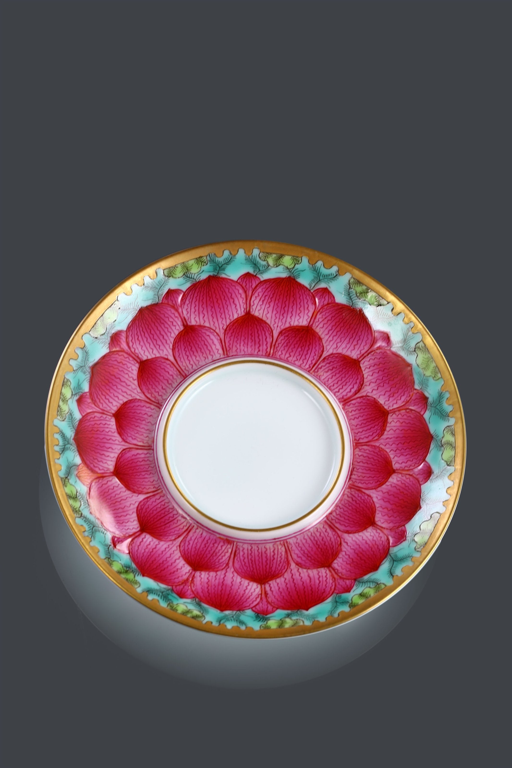 Dayazhai Jade Lotus Pattern Famille Rose Covered Bowl and Tea Cup