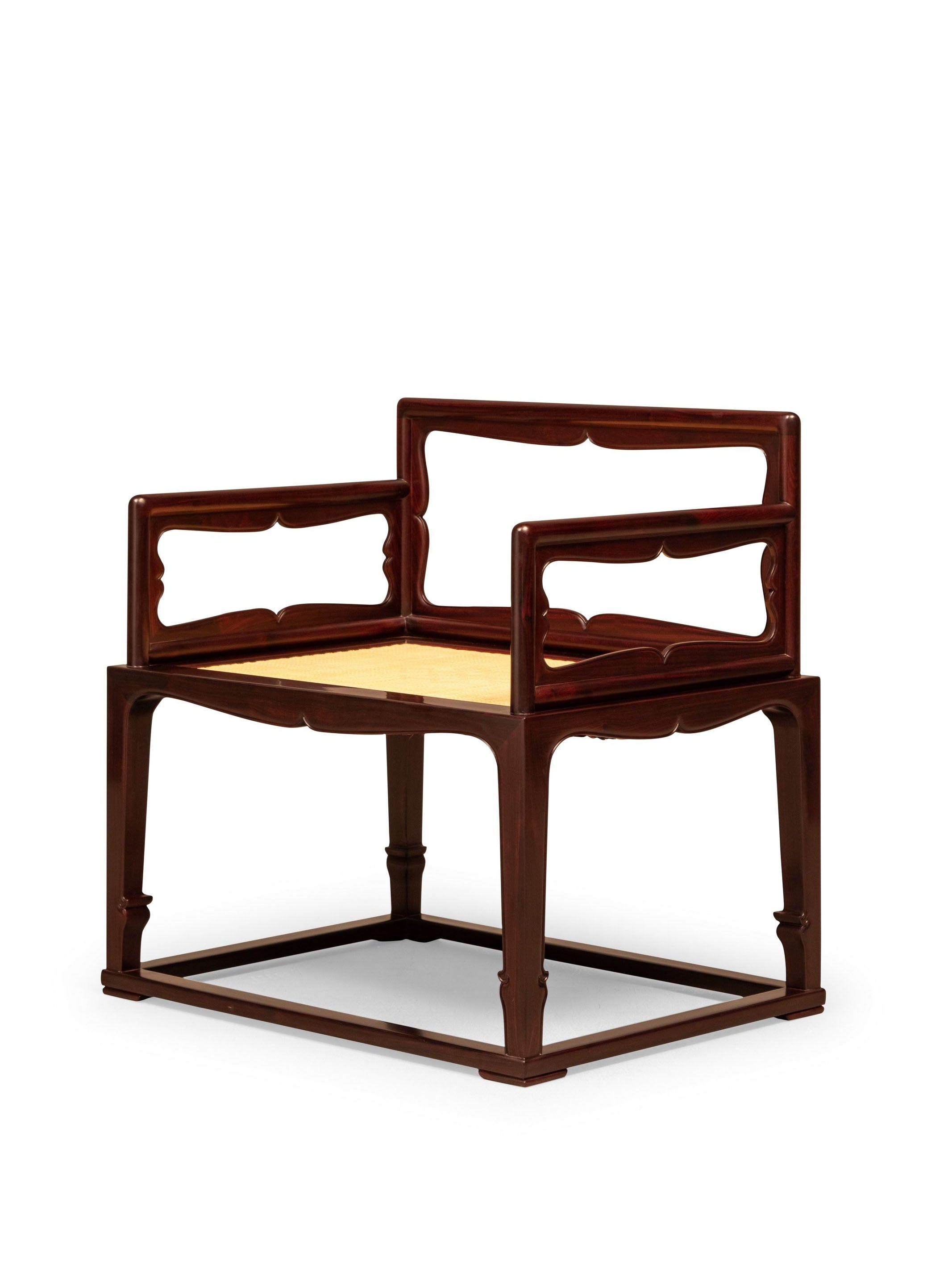 Zambian rosewood meditation chair
