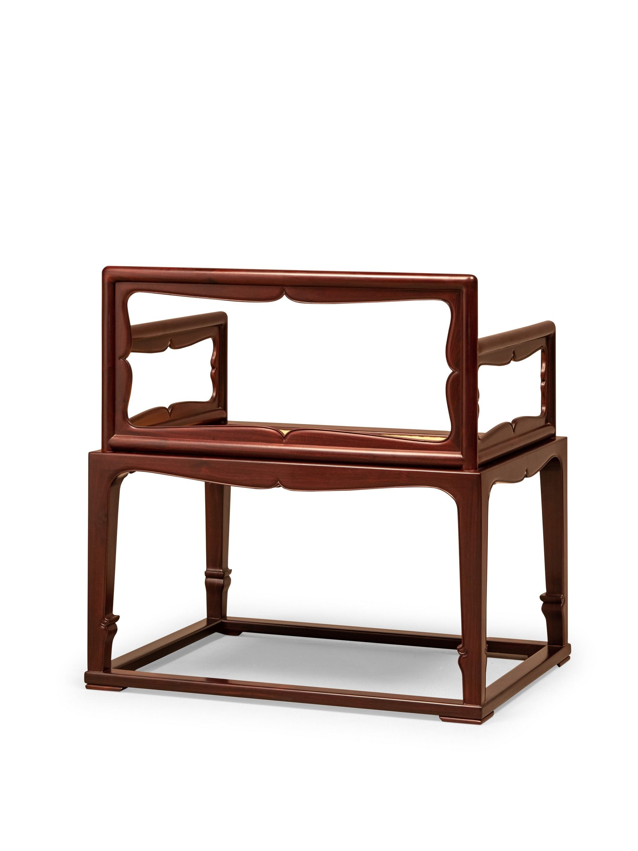 Zambian rosewood meditation chair