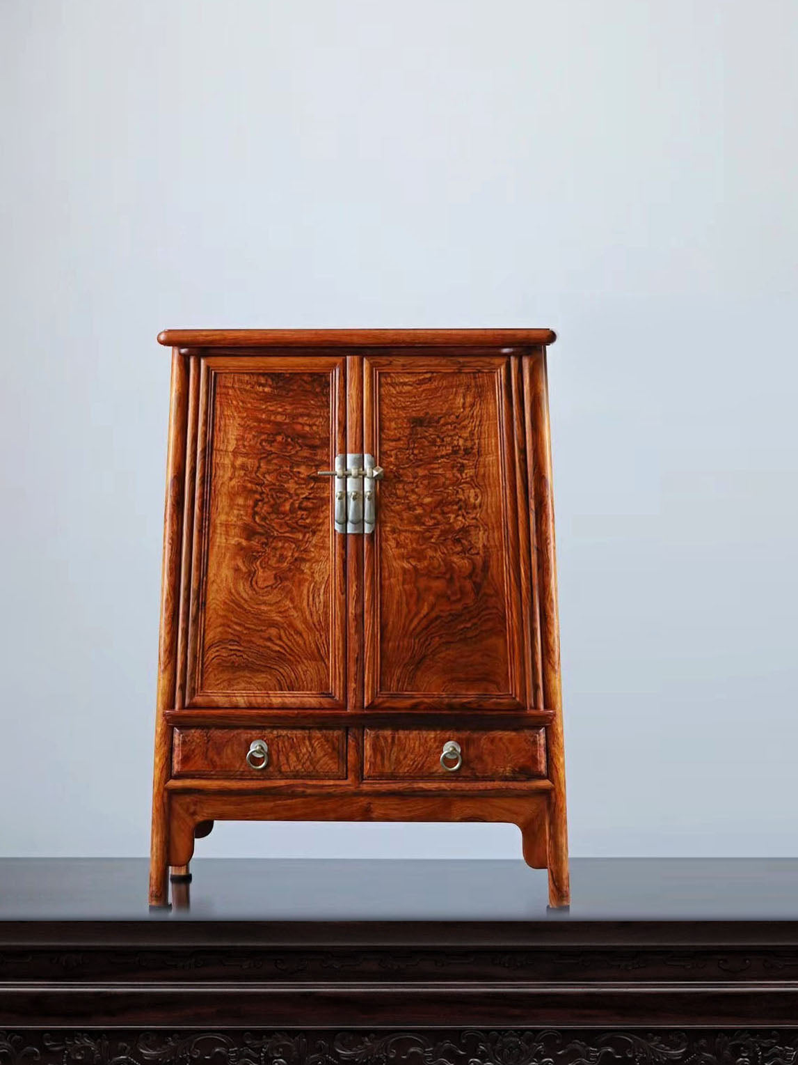 Huanghuali round-cornered tea sideboard