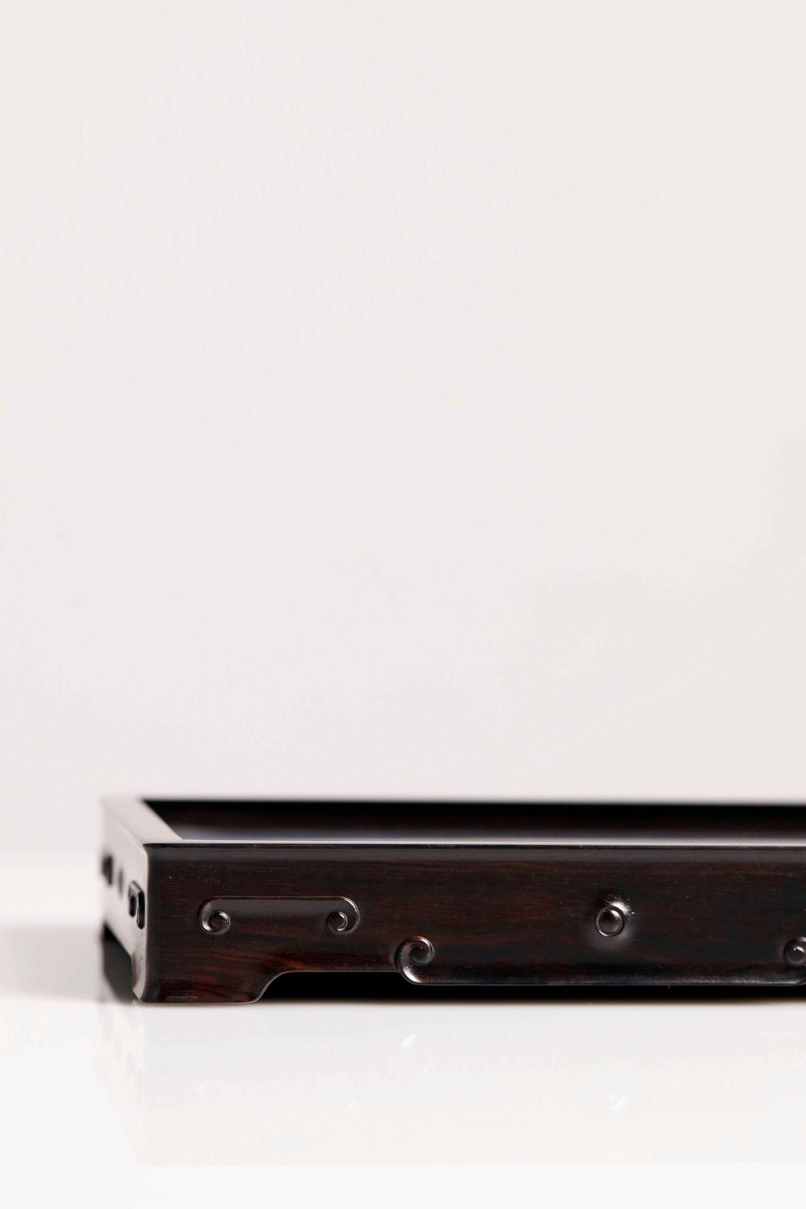 Plain purple sandalwood tray