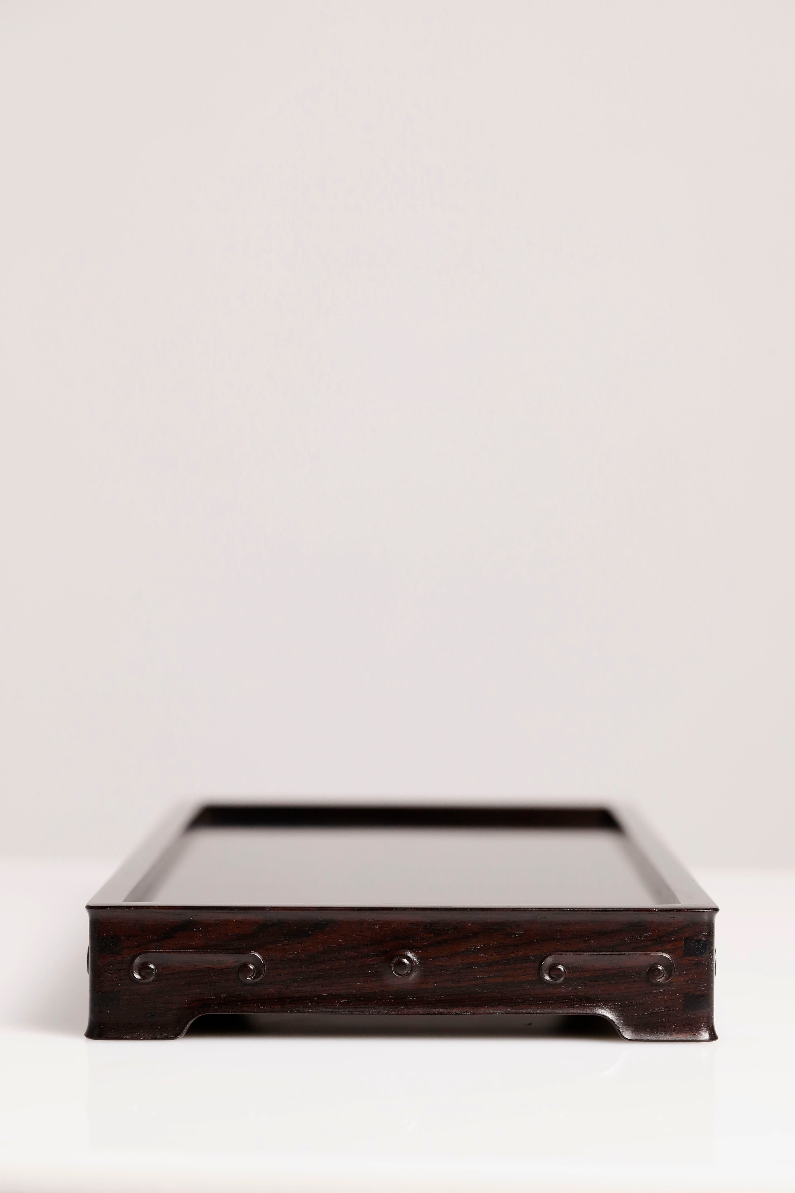 Plain purple sandalwood tray