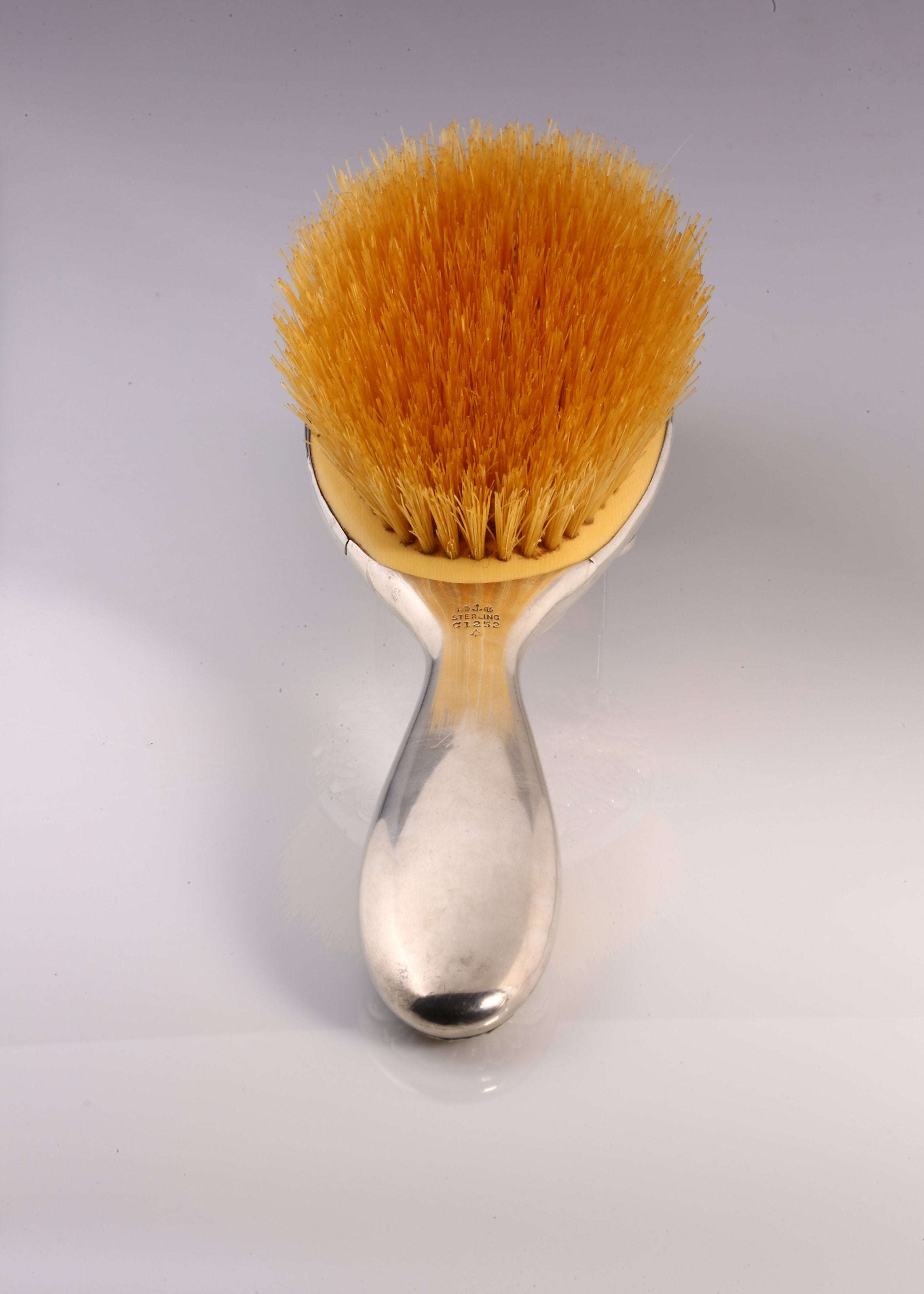 American antique sterling silver long-handled brush