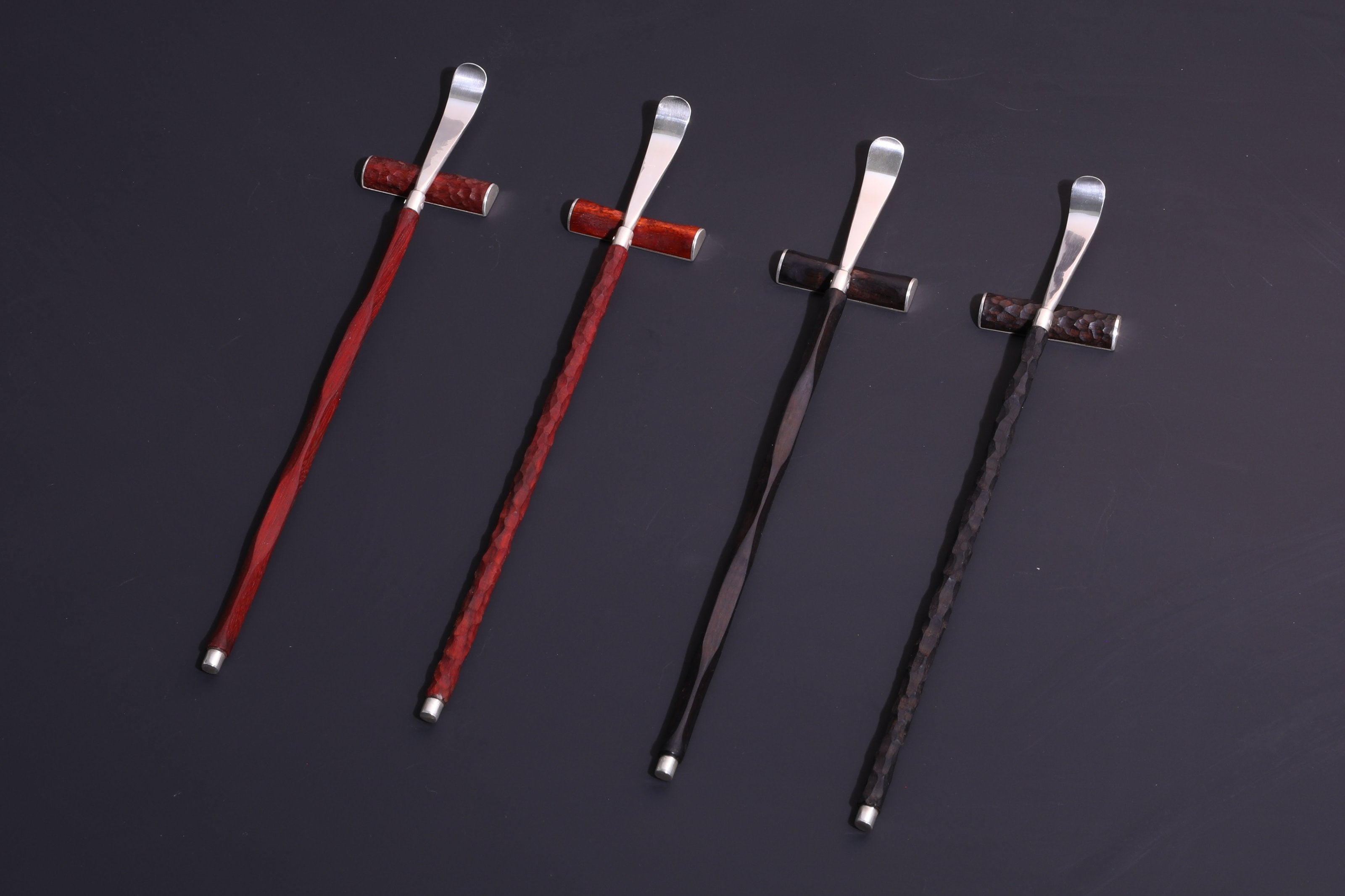 Sterling silver | Rosewood tea pick | Tea spoon