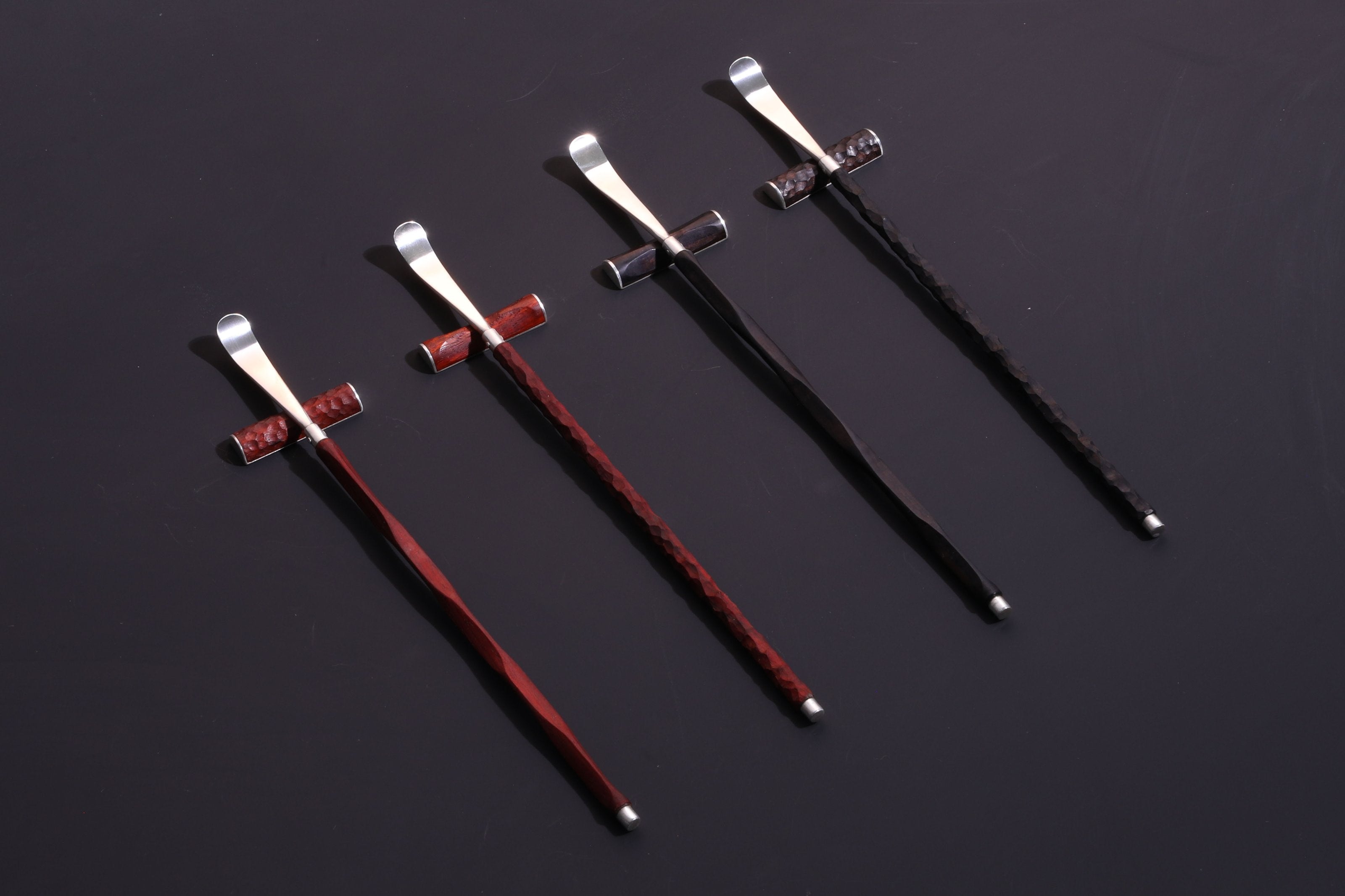 Sterling silver | Rosewood tea pick | Tea spoon