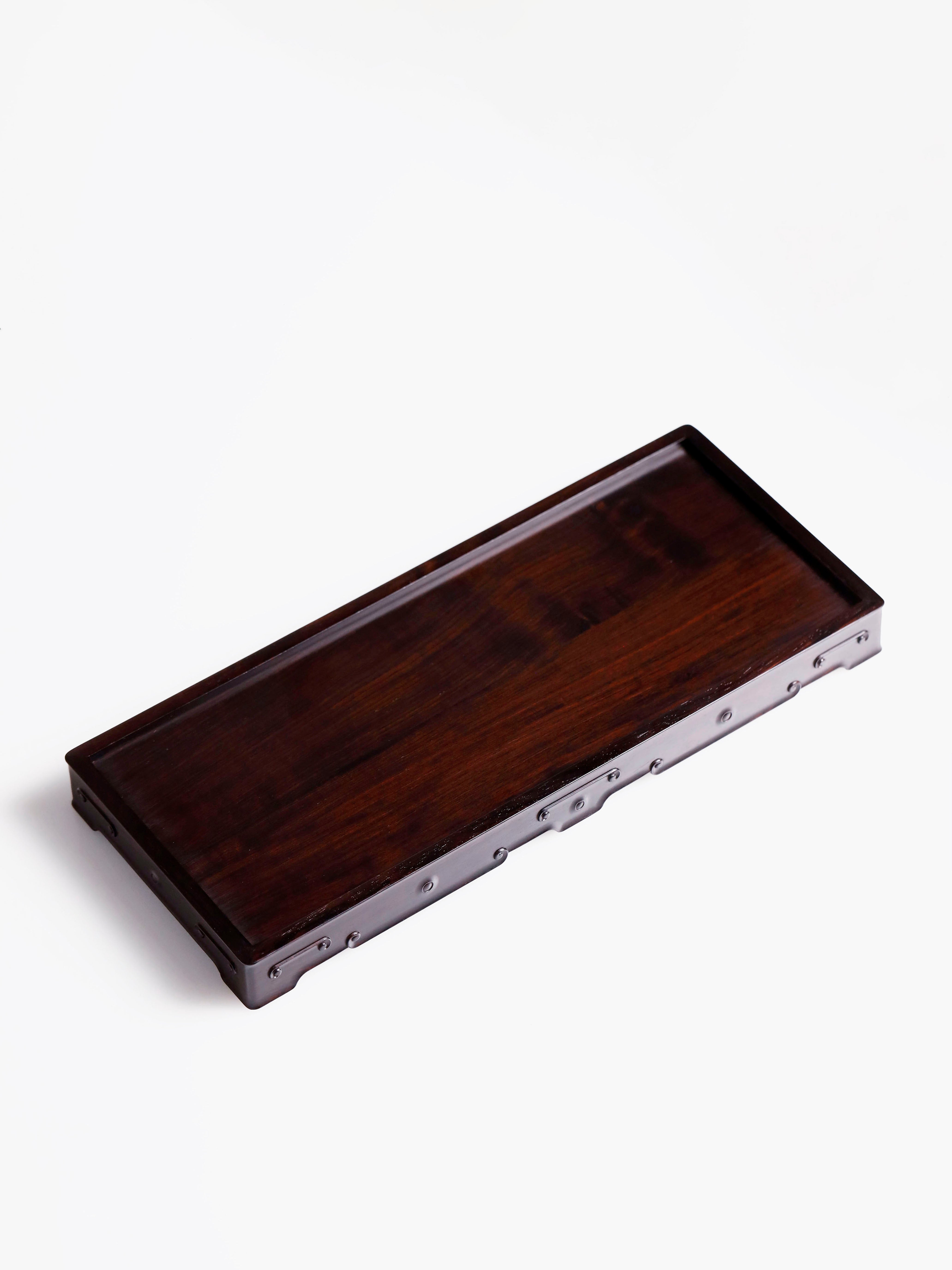 Plain purple sandalwood tray