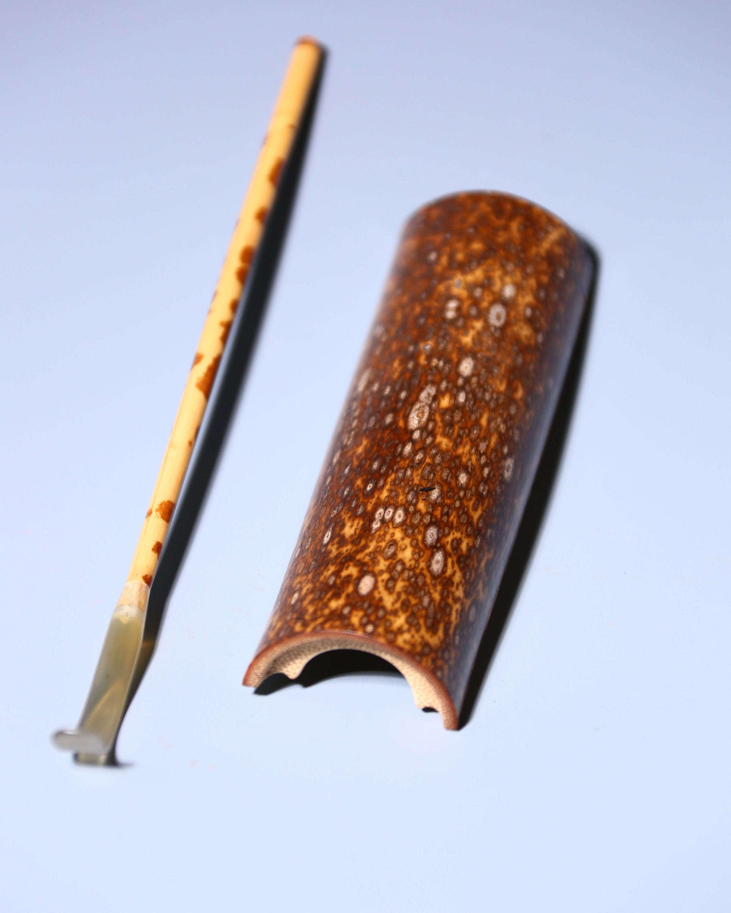 Large rattan spout, silver kettle, cast iron tea stove