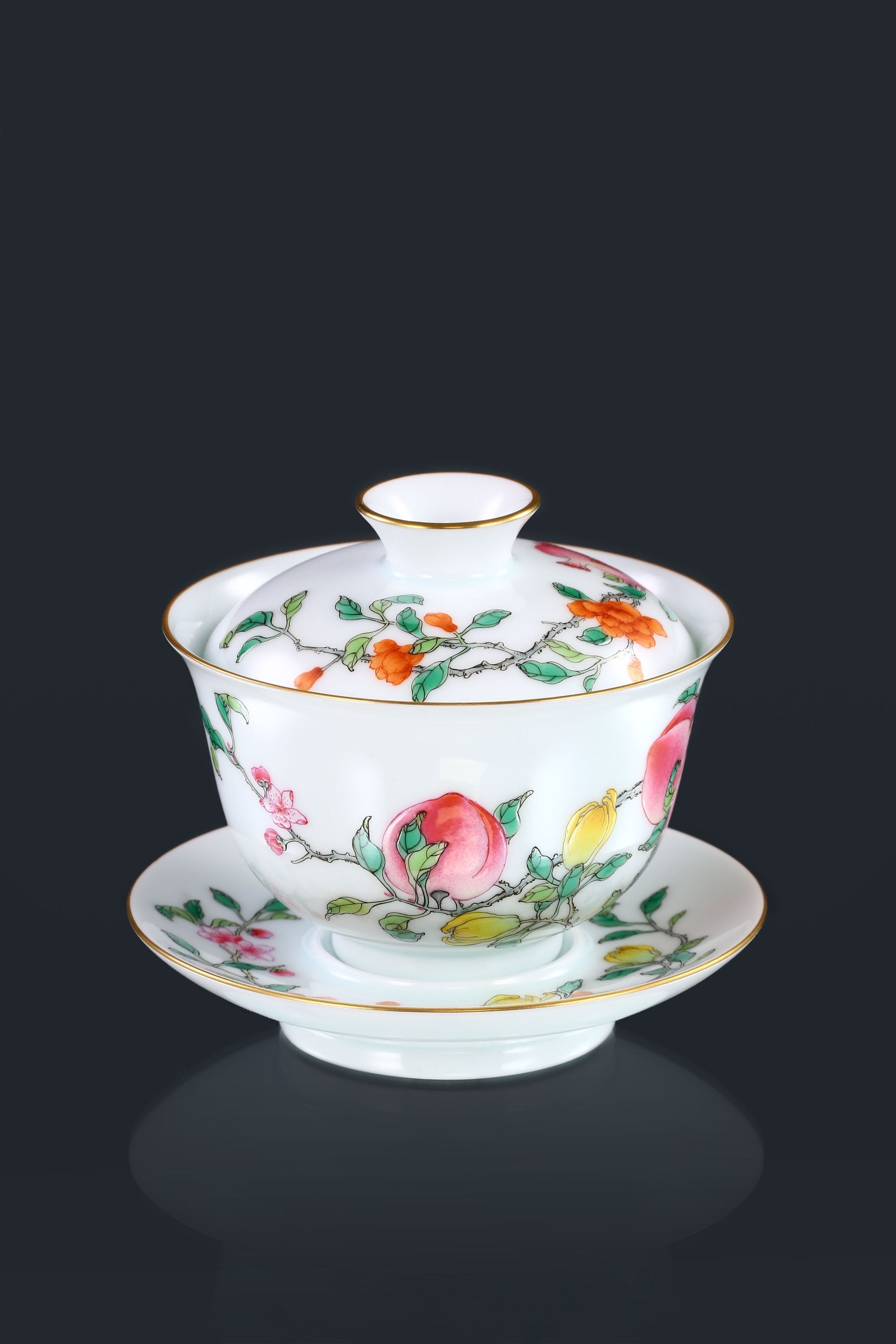 Three Abundances Harmony Covered Bowl