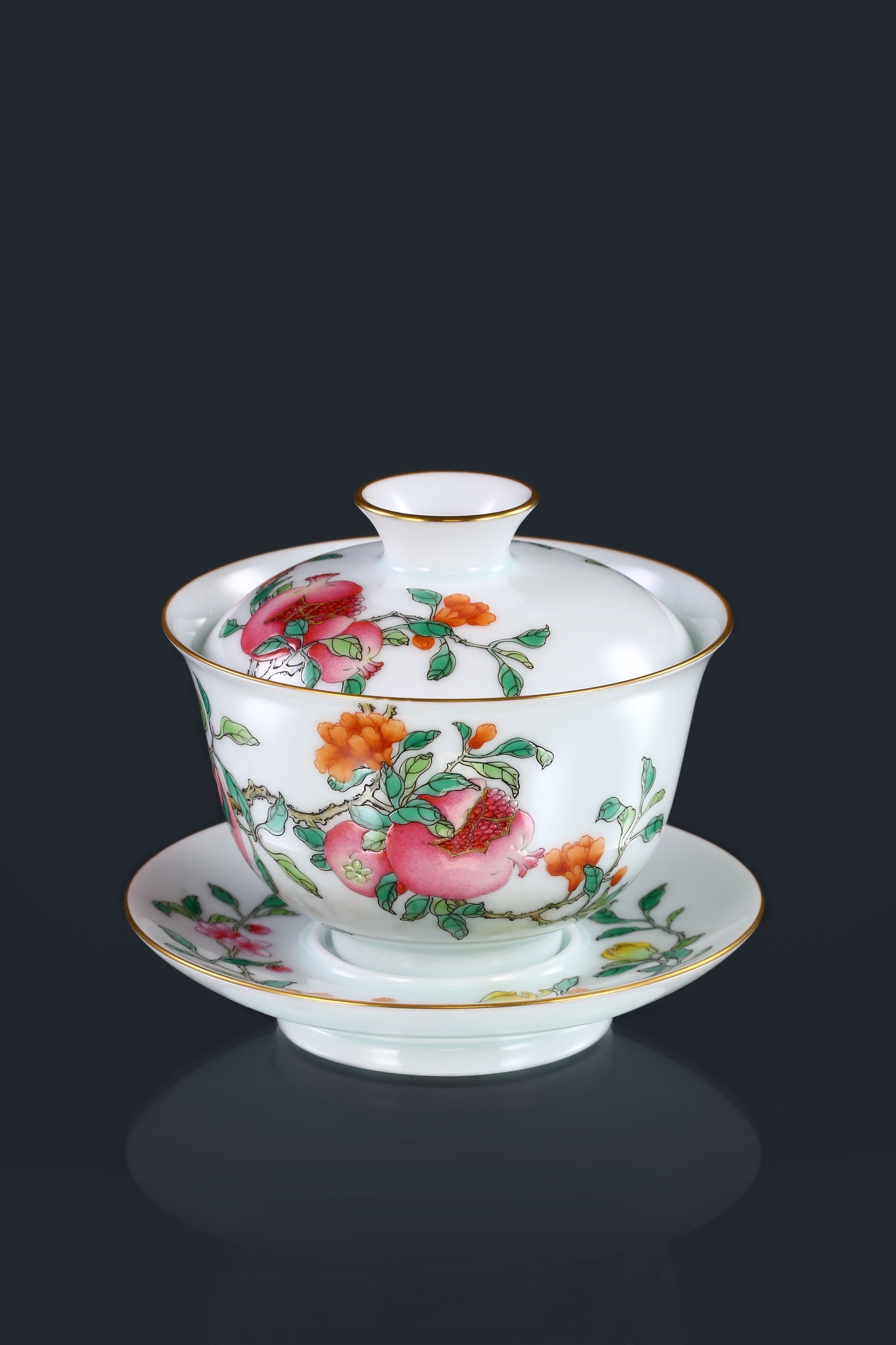 Three Abundances Harmony Covered Bowl