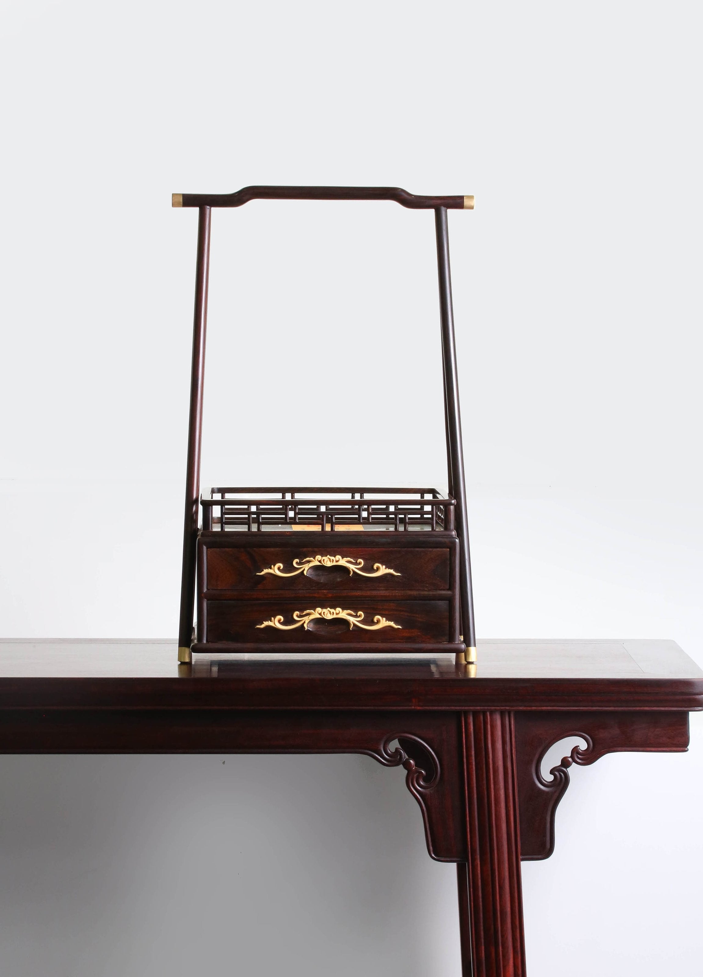 Rosewood Tea Box with Handle