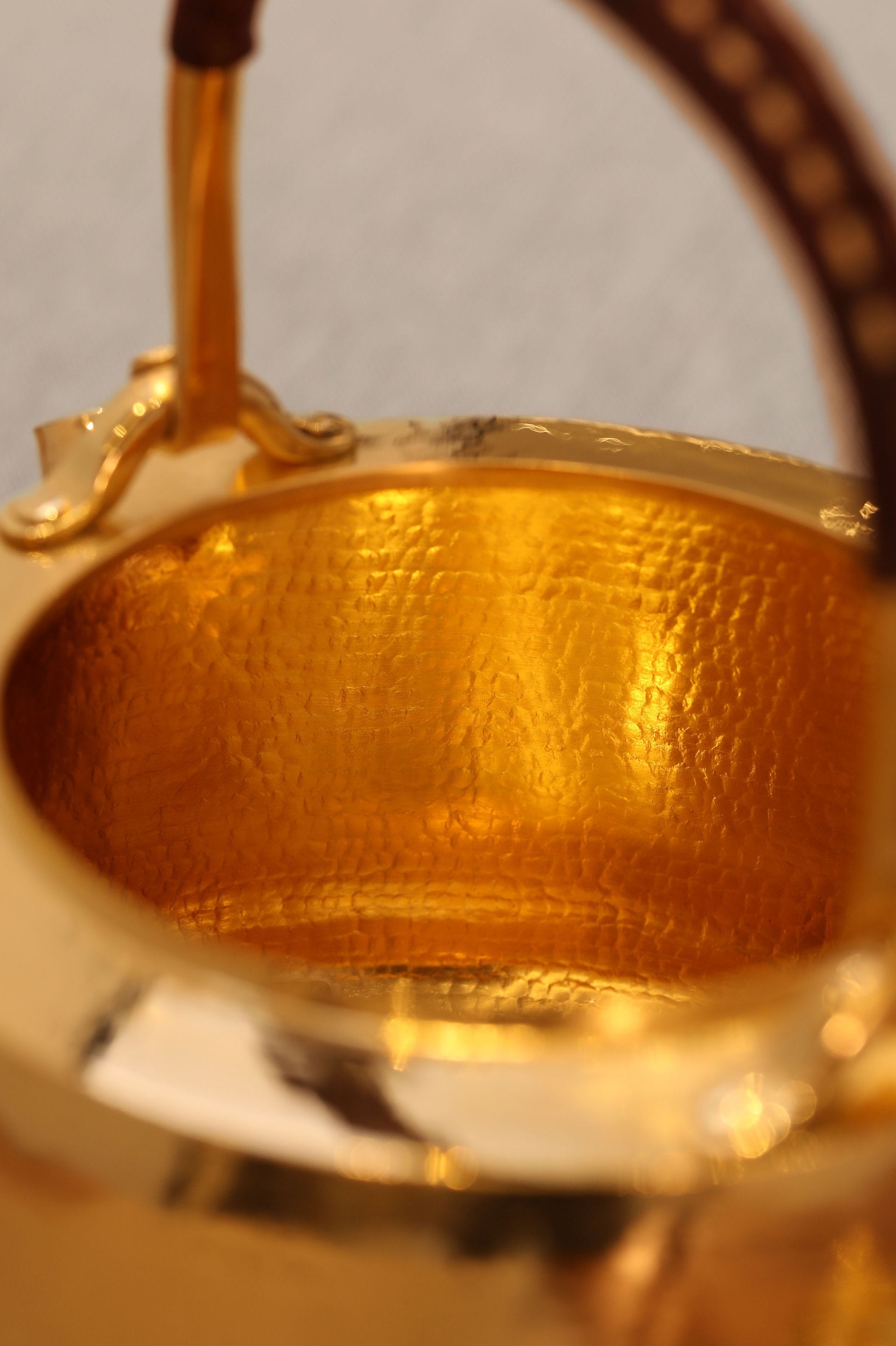 Daya Hall Pure Gold and Pure Silver Gilded Platform Teapot