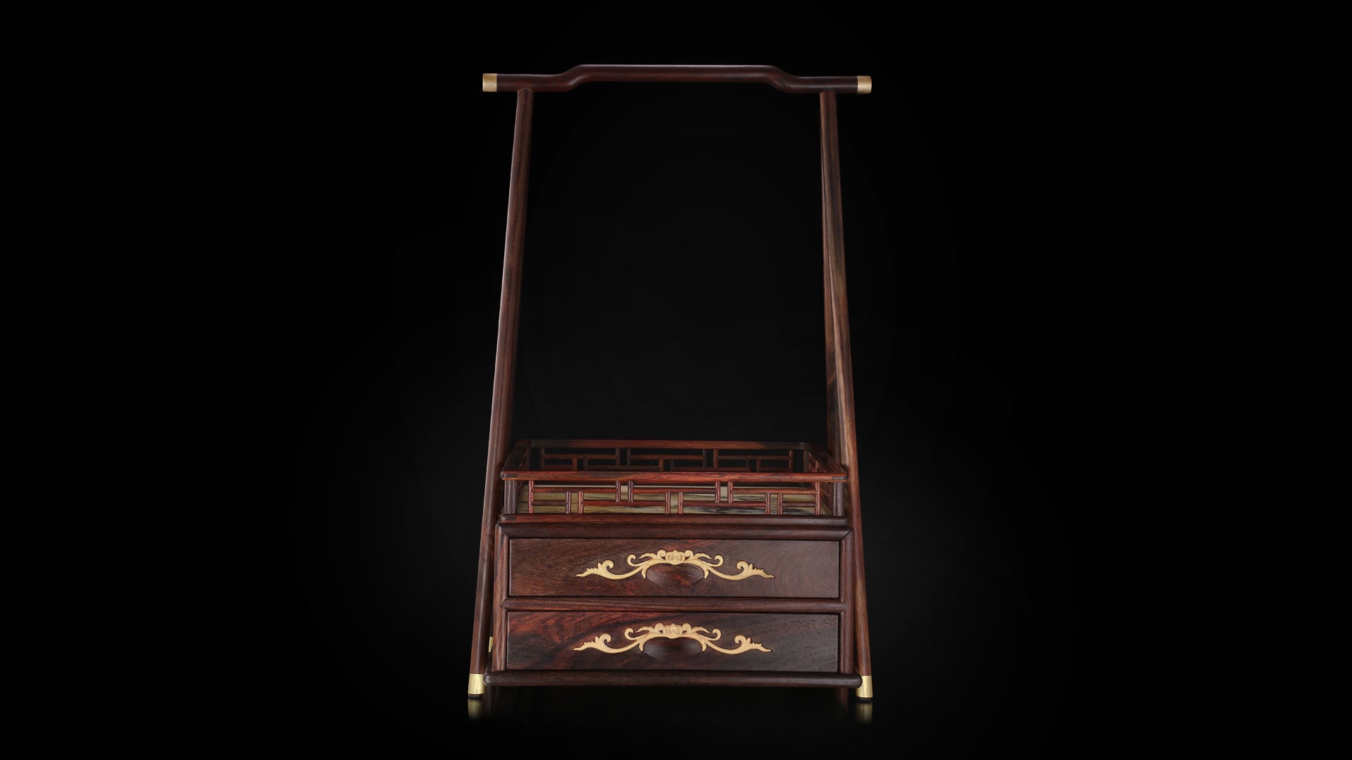 Rosewood Tea Box with Handle