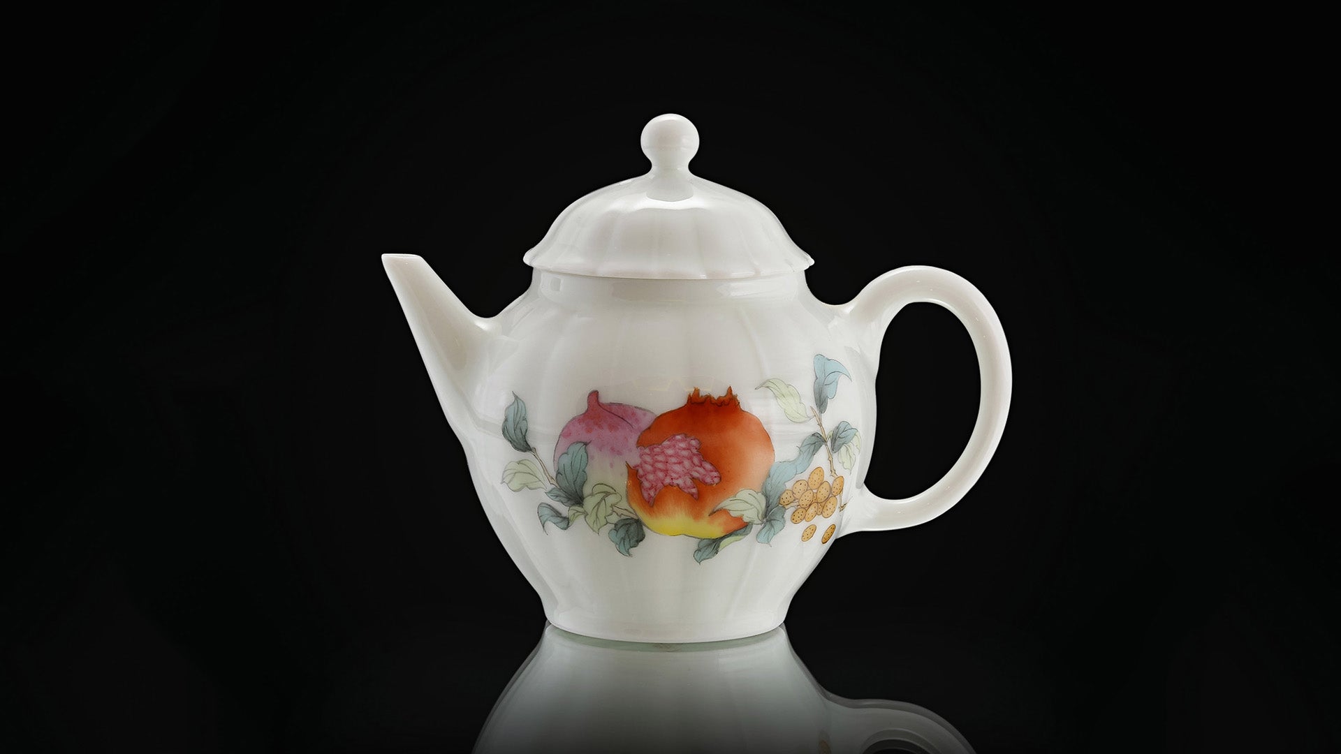 Many Children, Many Blessings: Famille Rose Teapot/Tea Compartment