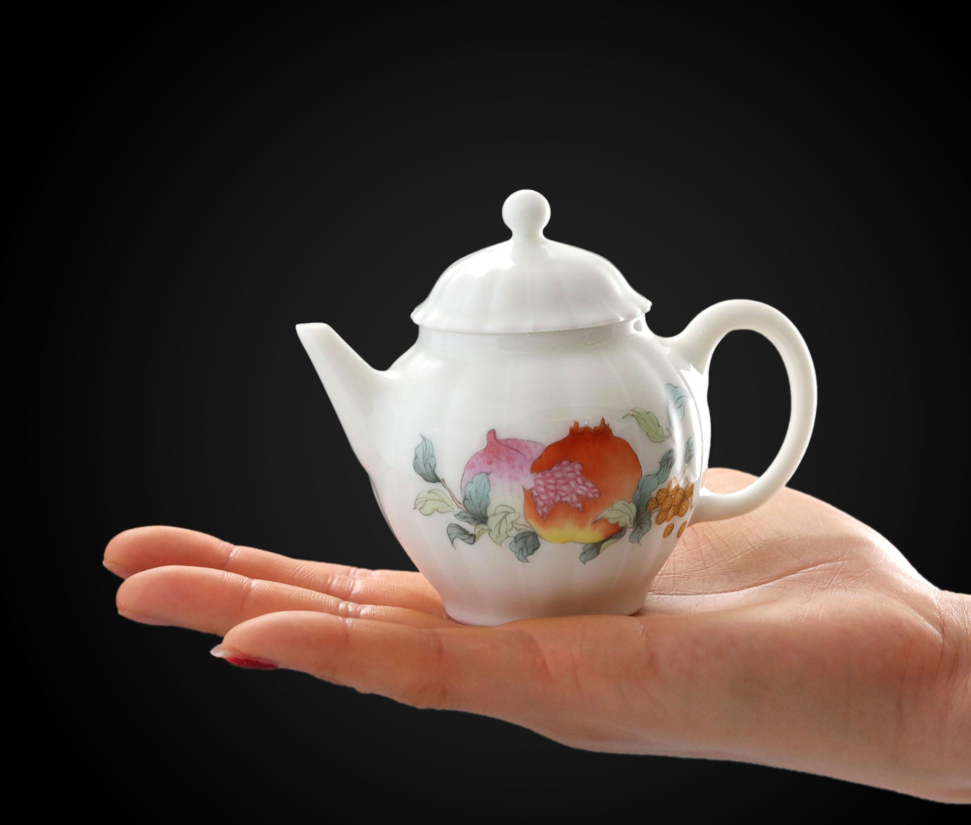 Many Children, Many Blessings: Famille Rose Teapot/Tea Compartment