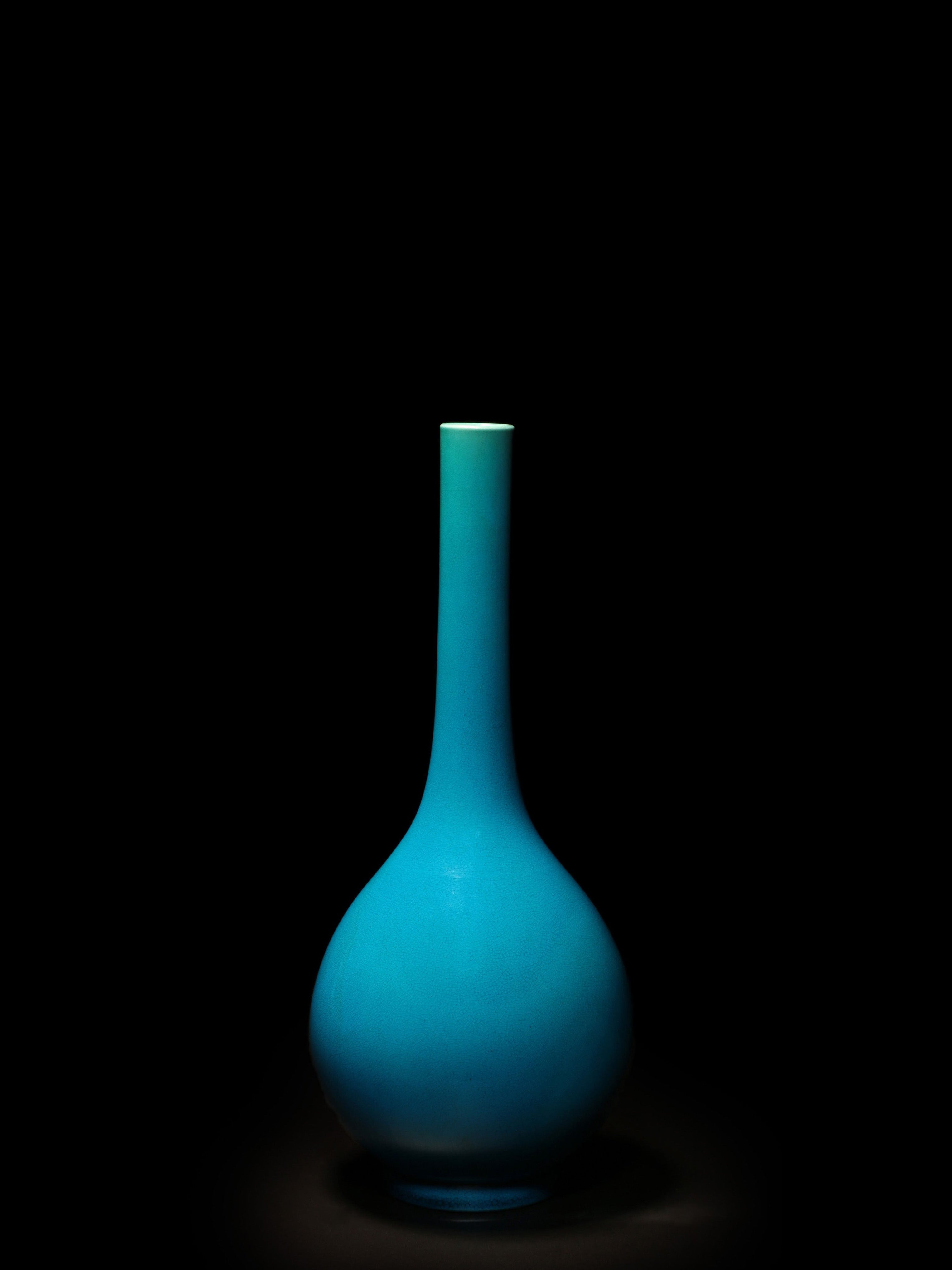 Falconite (peacock blue) bottle