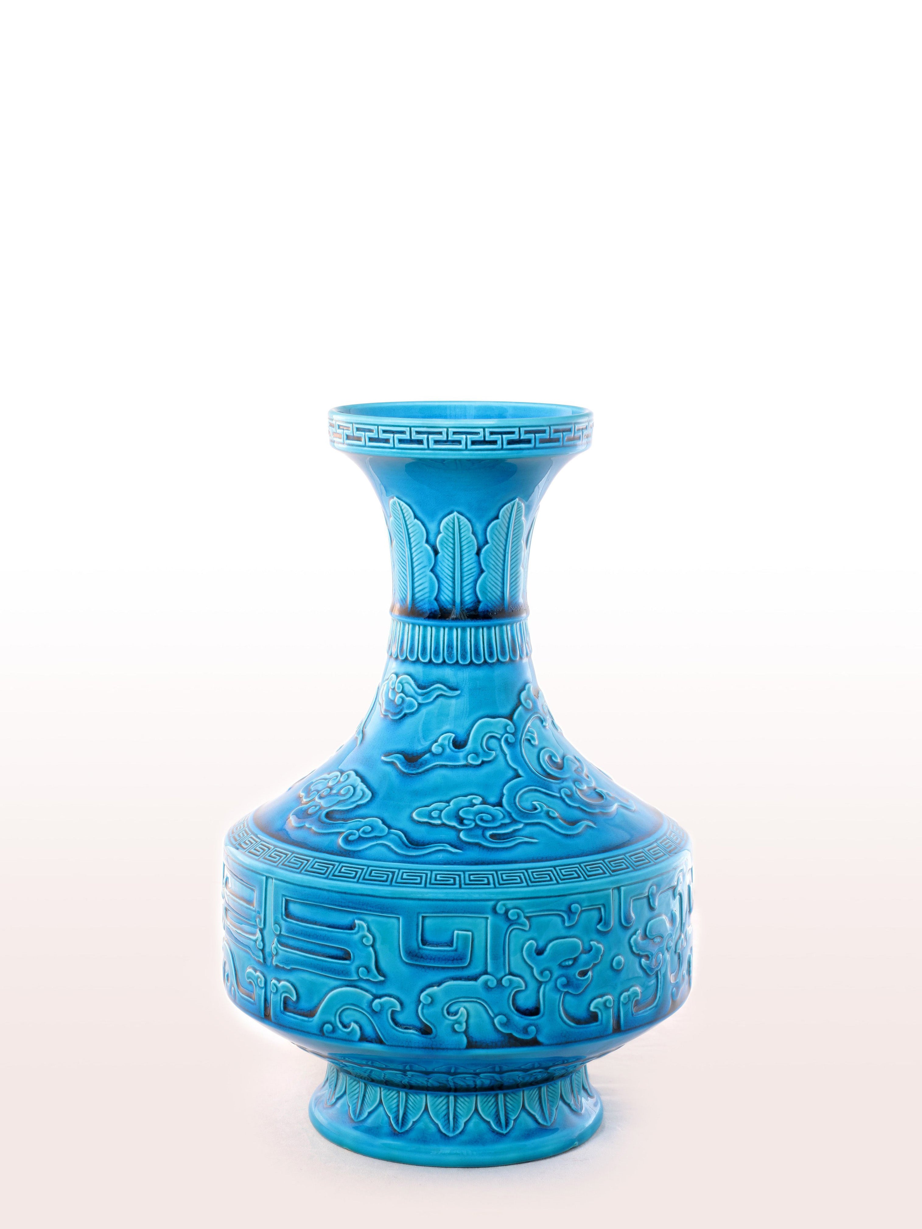 French Green Kui Pattern Wash Bottle