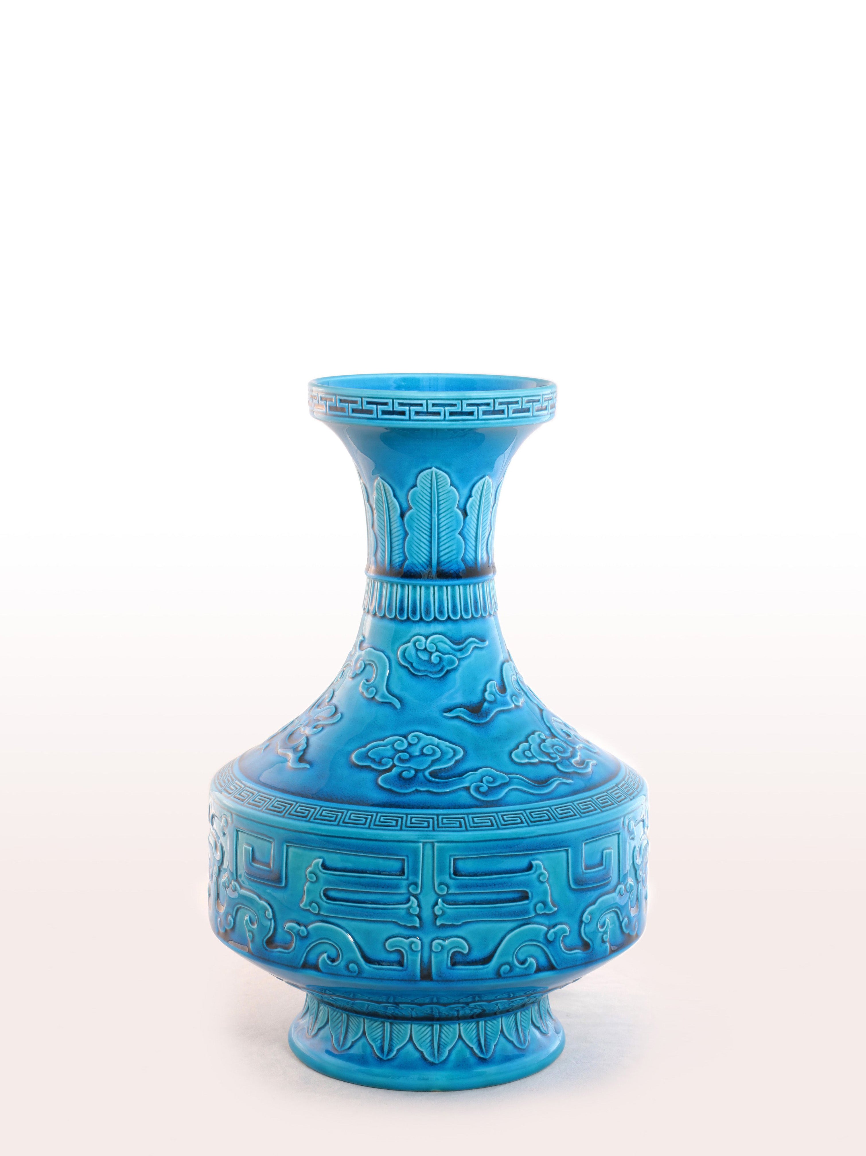 French Green Kui Pattern Wash Bottle