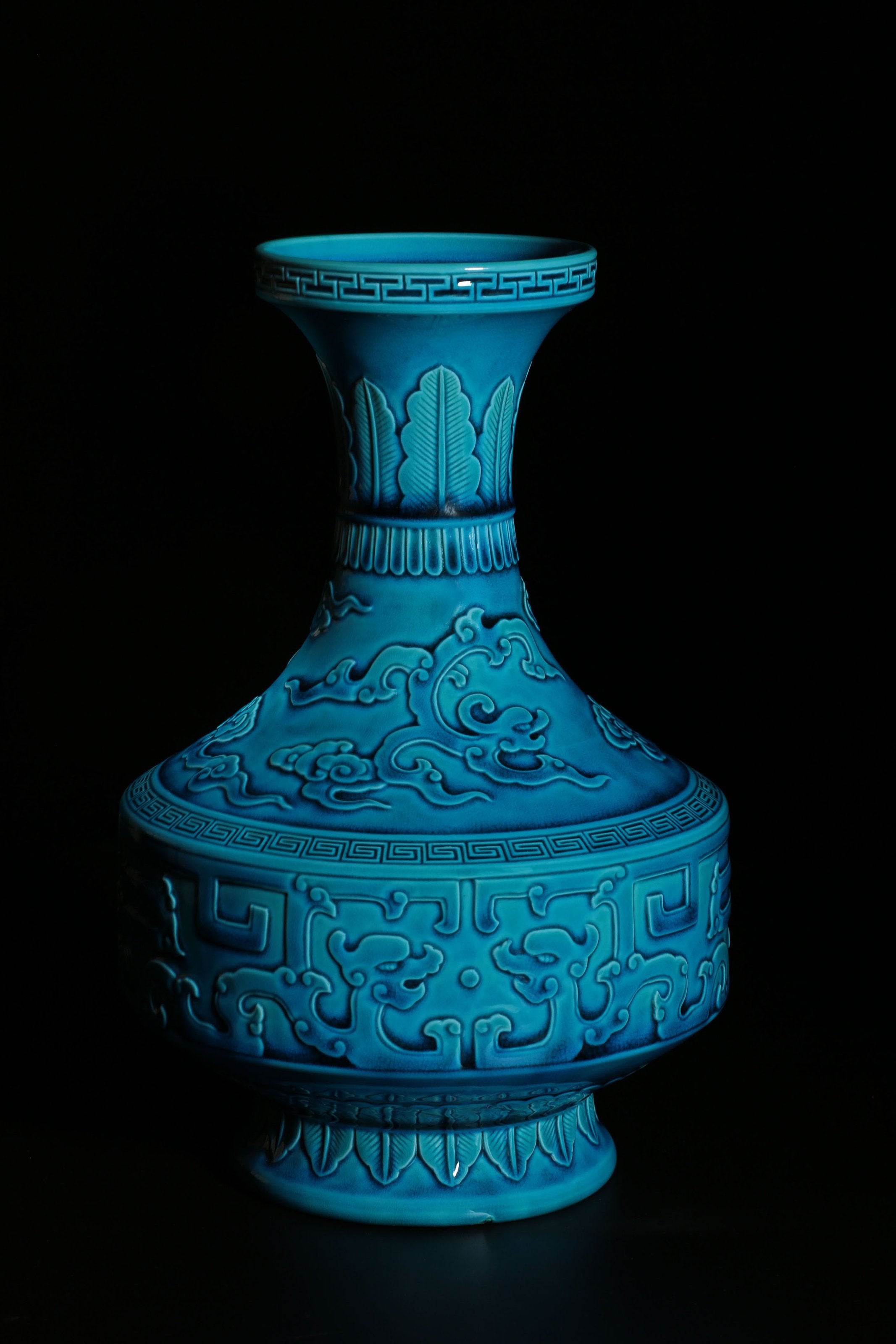 French Green Kui Pattern Wash Bottle