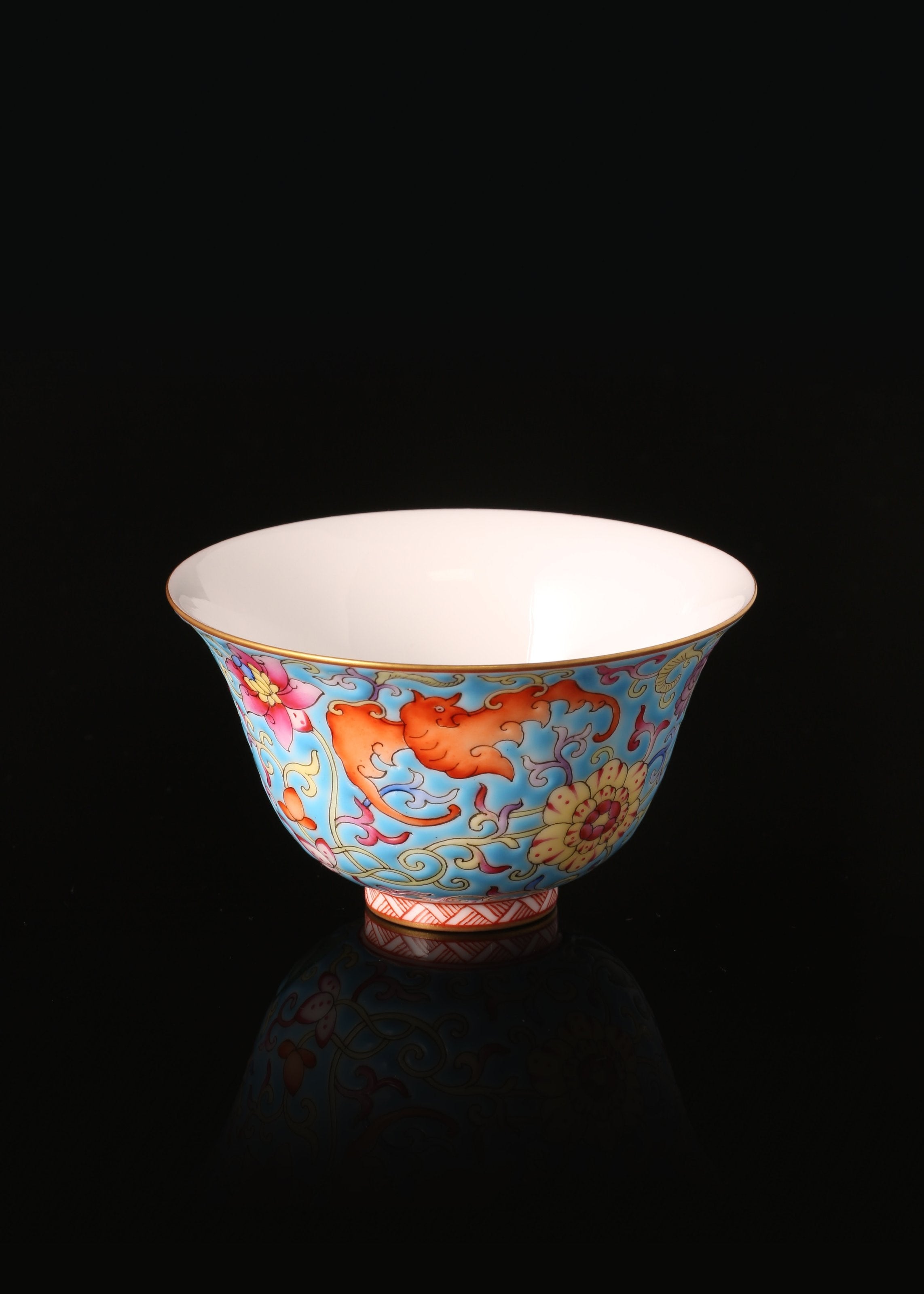 Dayazhai Enamel Floral and Auspicious Cup
