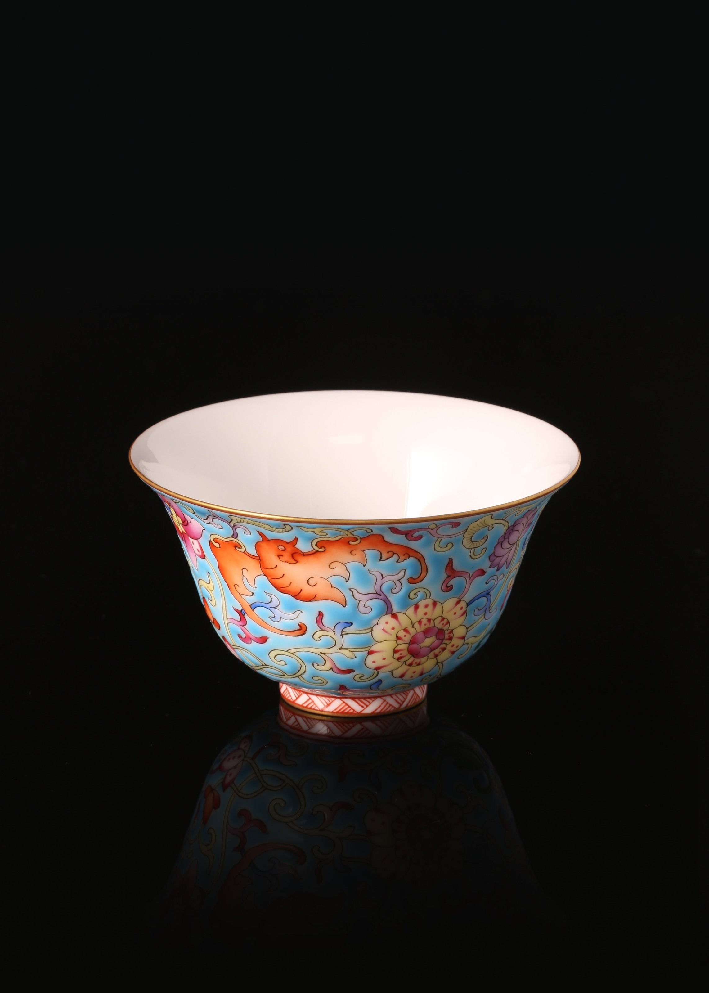 Dayazhai Enamel Floral and Auspicious Cup