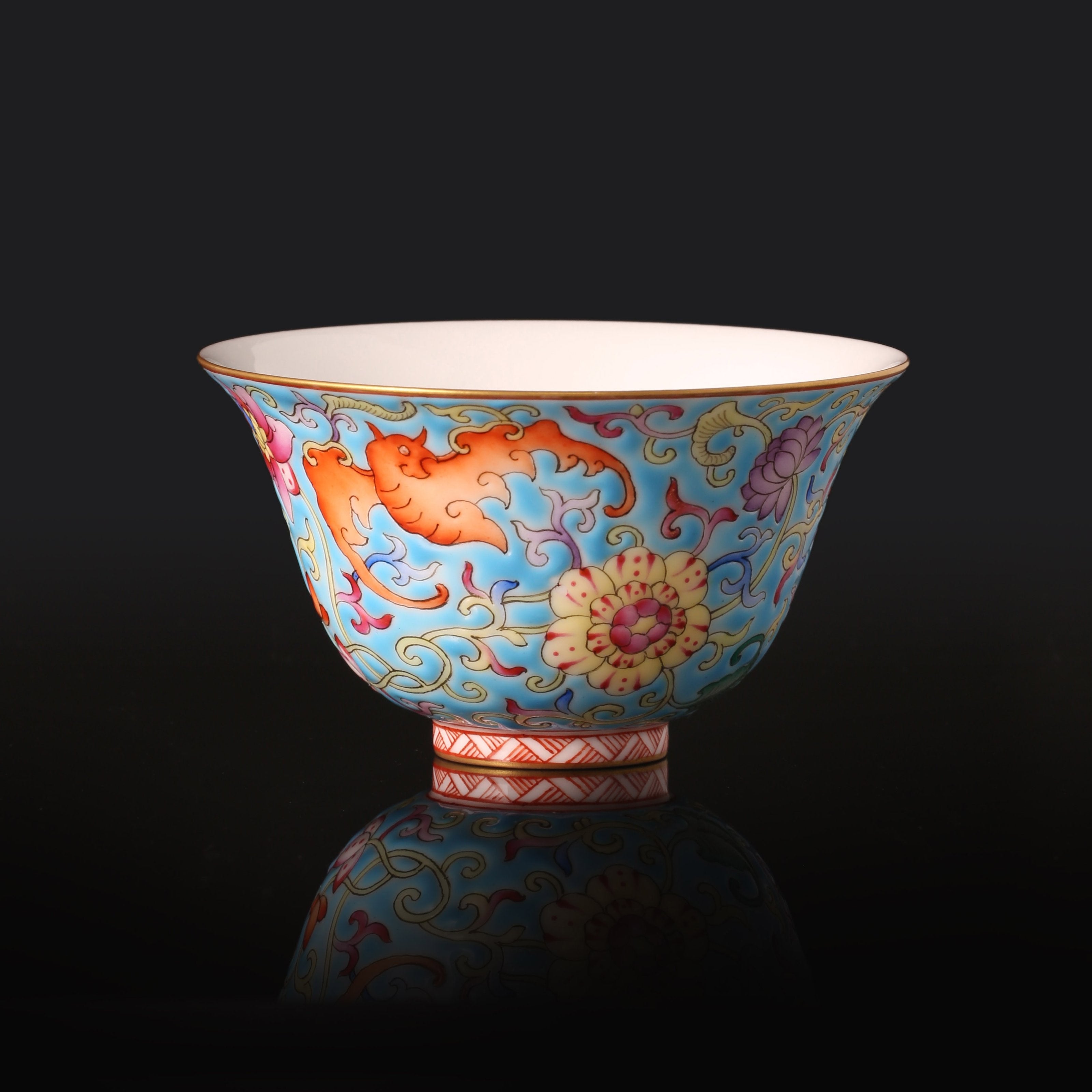 Dayazhai Enamel Floral and Auspicious Cup