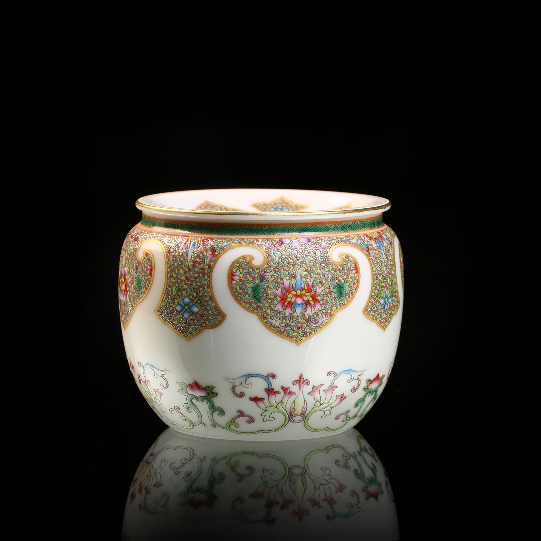 Dayazhai Enamel Scroll Ruyi Pattern Tea Set