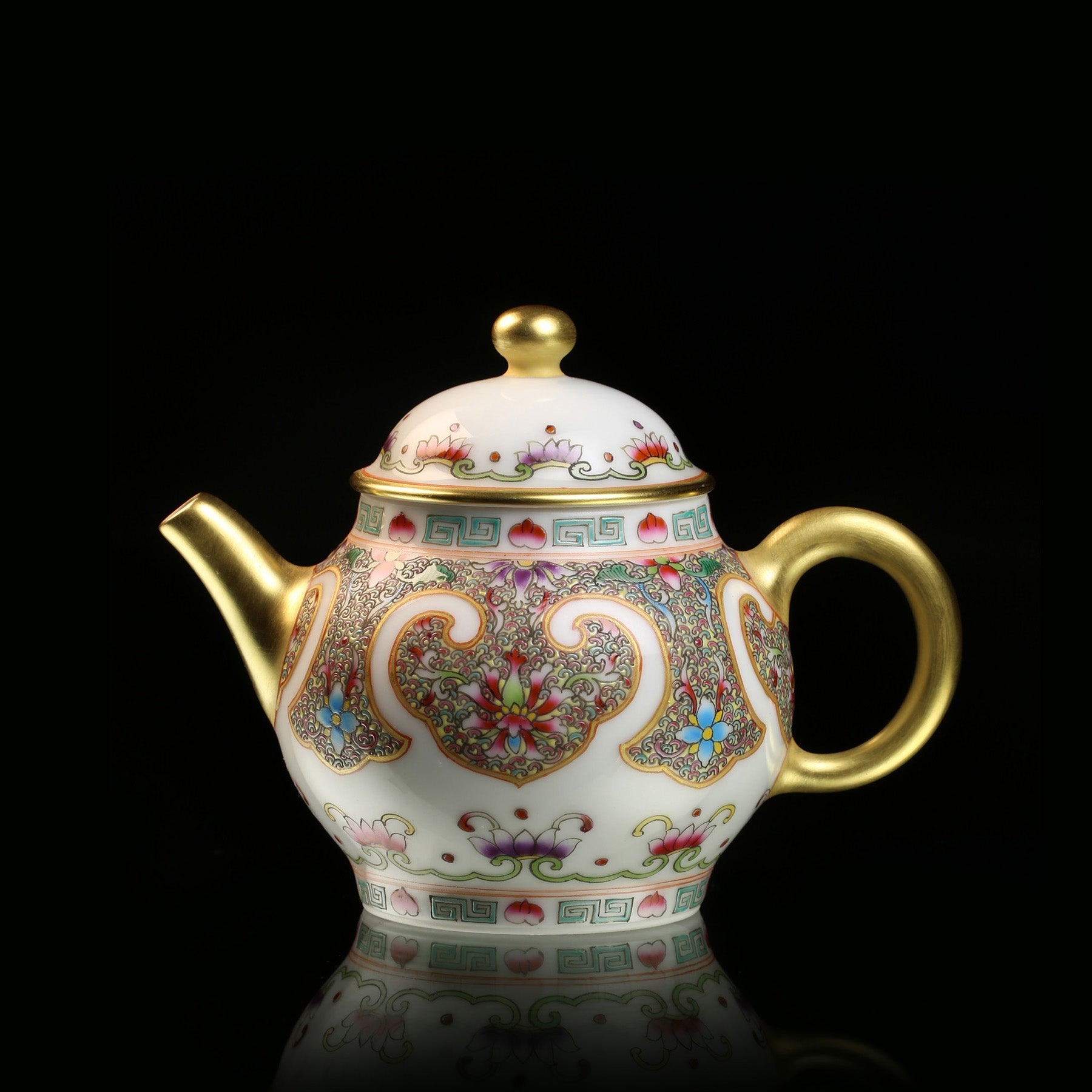 Dayazhai Enamel Scroll Ruyi Pattern Tea Set