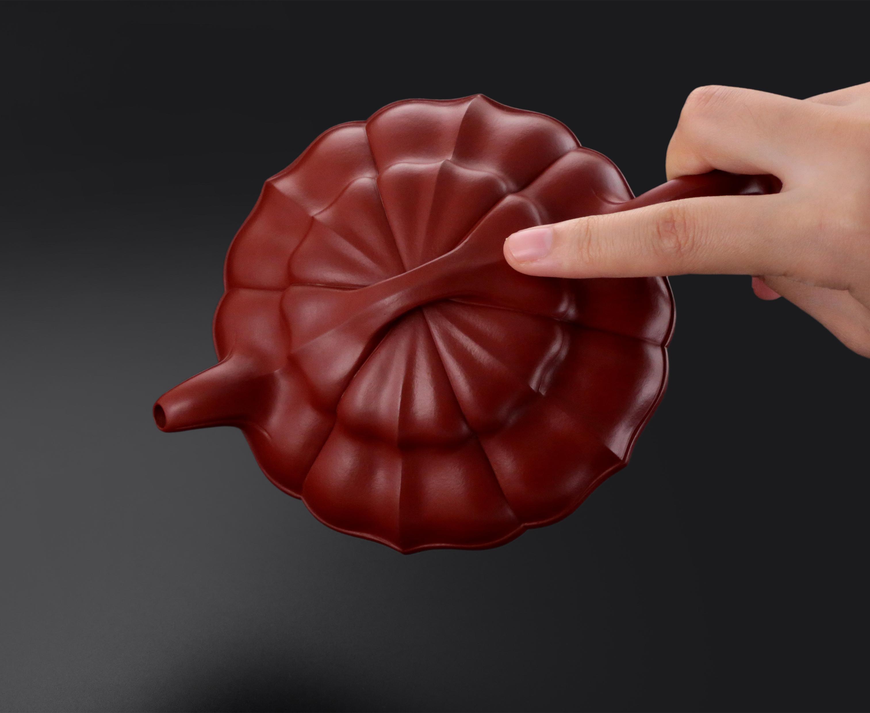 Fang Lipin Huanglongshan Cinnabar Mine Thread Round Teapot