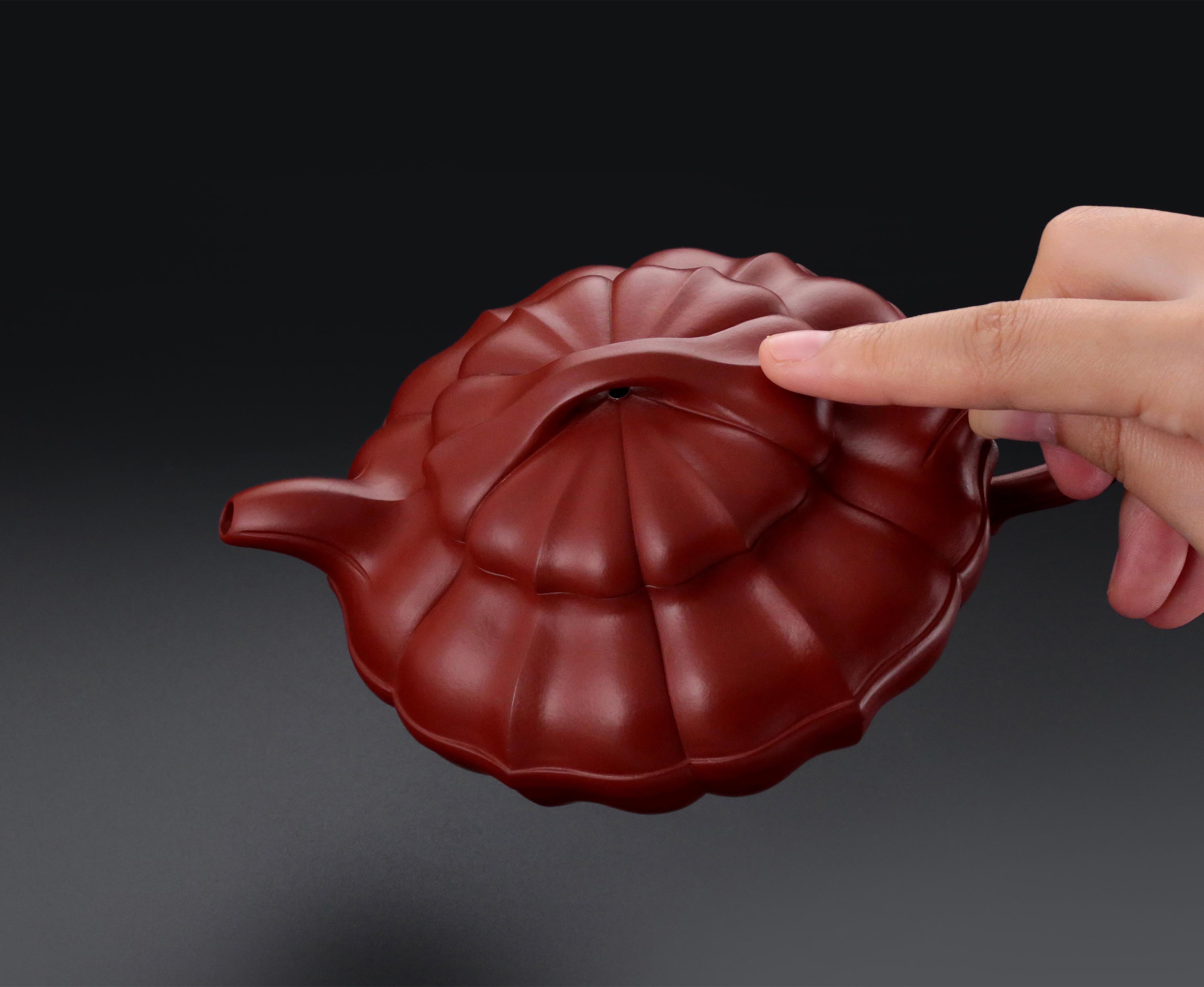 Fang Lipin Huanglongshan Cinnabar Mine Thread Round Teapot
