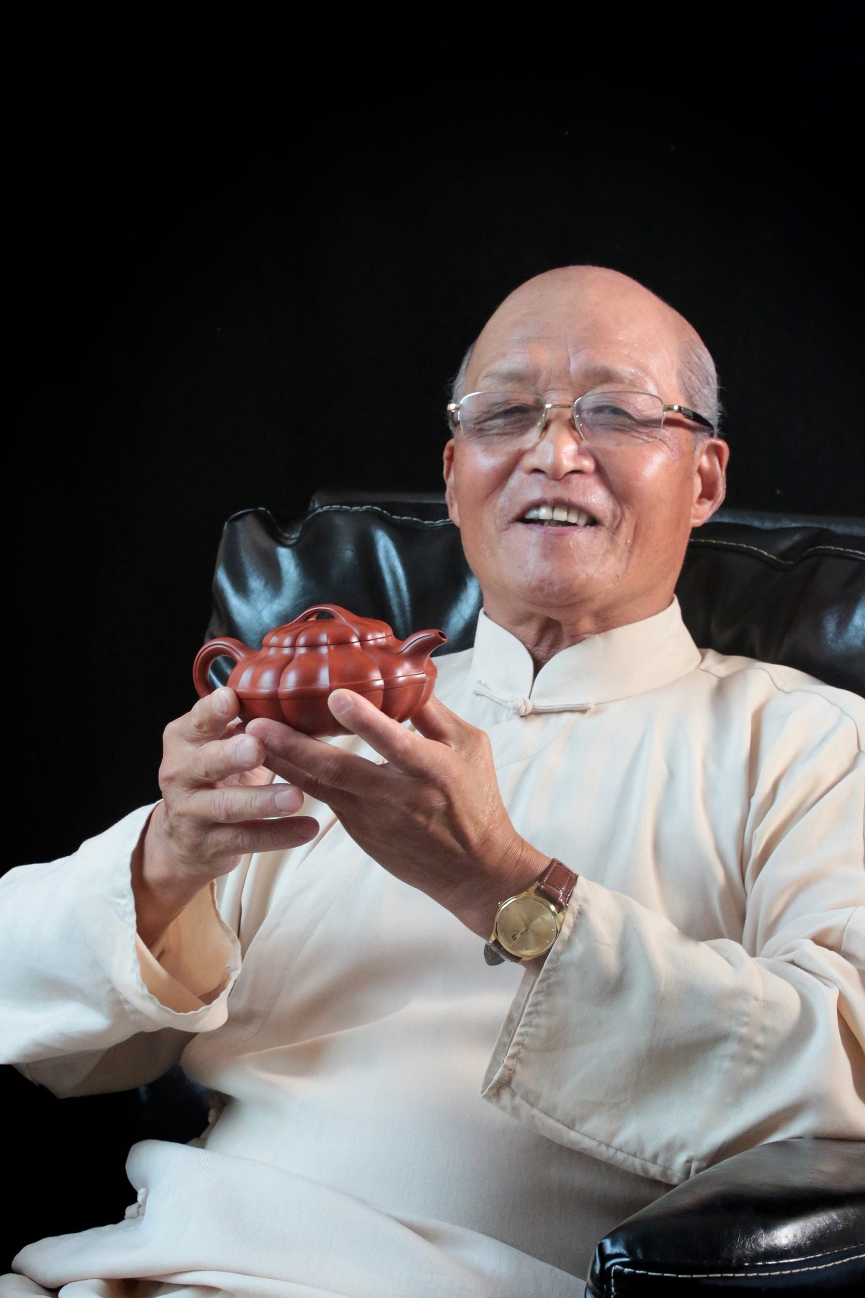 Fang Lipin Huanglongshan Cinnabar Mine Thread Round Teapot